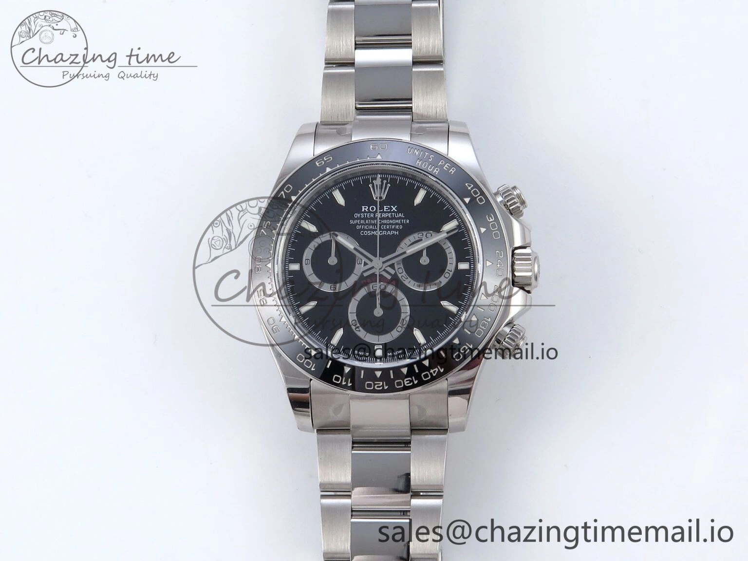 Daytona 126500 QF+ 1:1 Best Edition 904L Steel Black Dial on SS Bracelet SH4131
