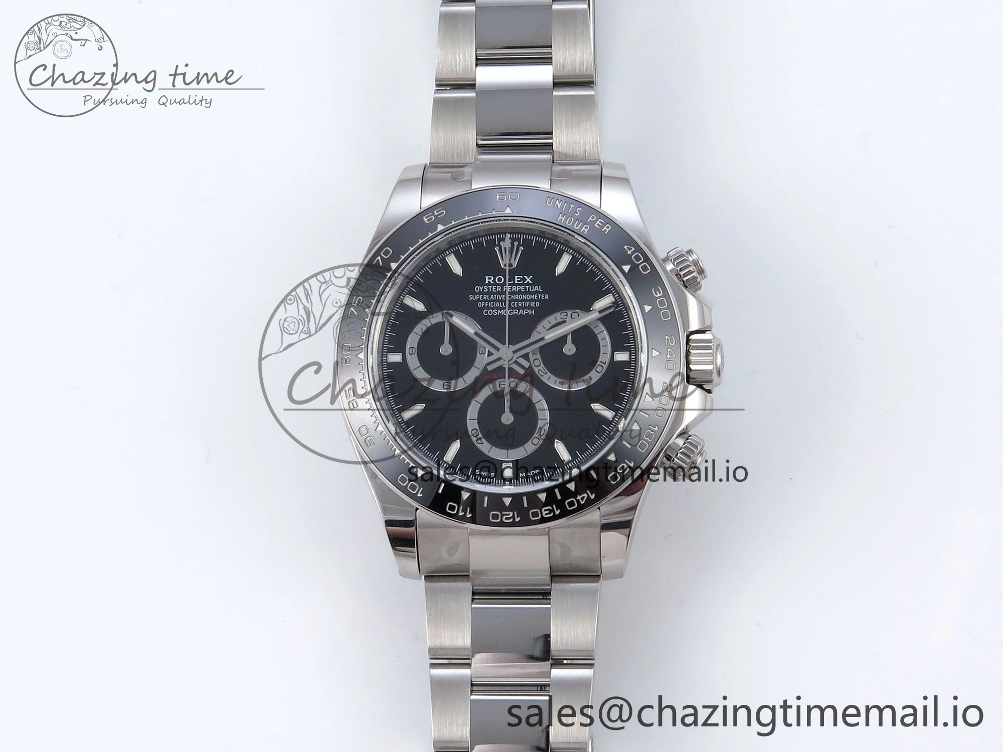 Daytona 126500 QF+ 1:1 Best Edition 904L Steel Black Dial on SS Bracelet SH4131