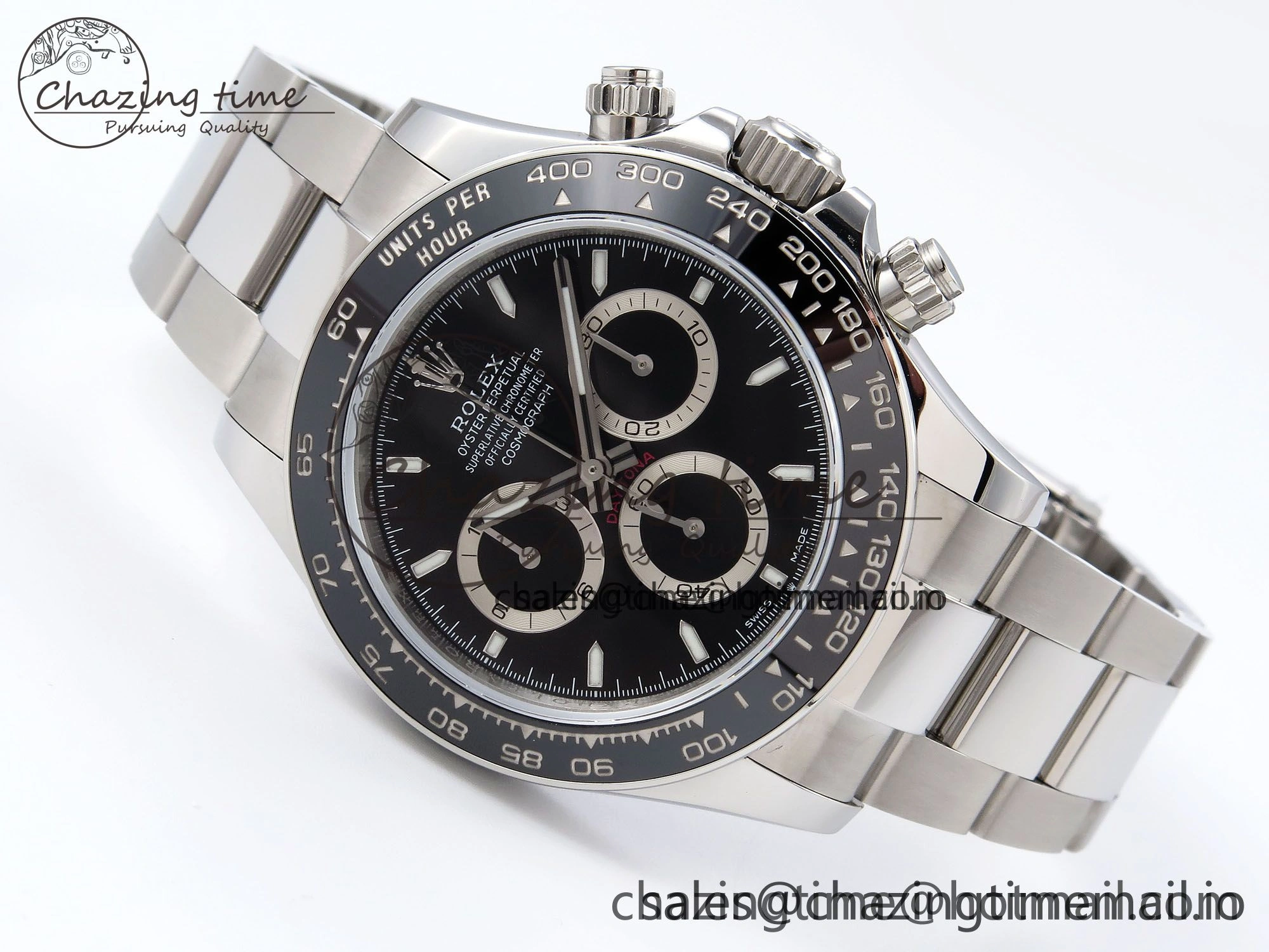 Daytona 126500 QF 1:1 Best Edition 904L Steel Black Dial on SS Braclet SH4131 V5