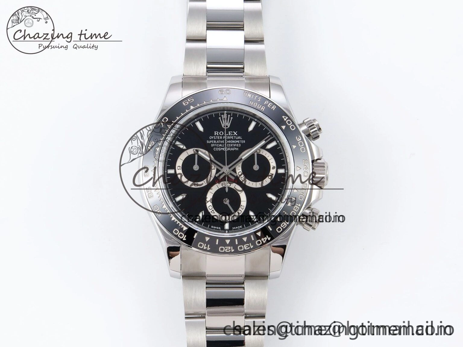 Daytona 126500 QF 1:1 Best Edition 904L Steel Black Dial on SS Braclet SH4131 V5