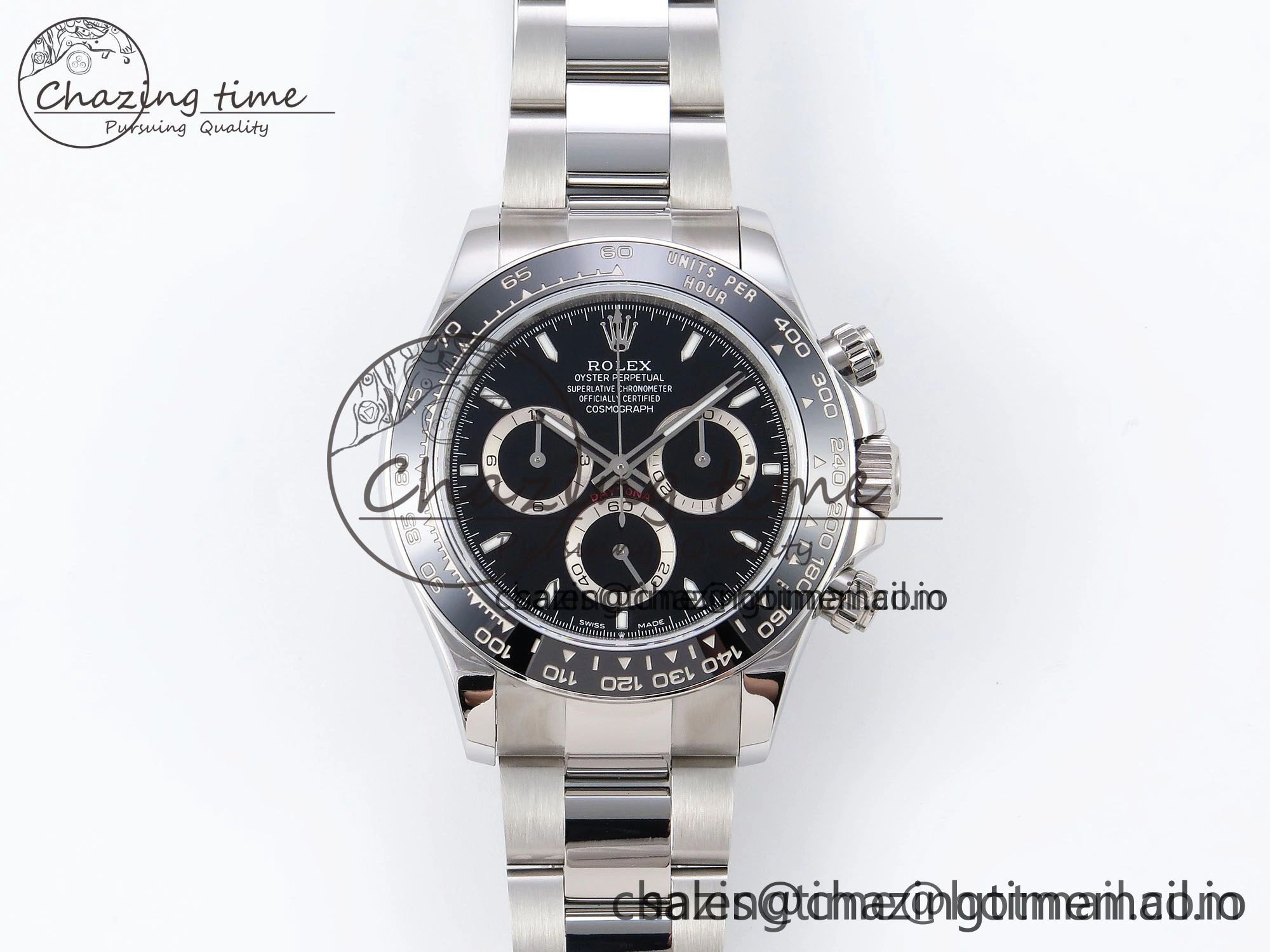 Daytona 126500 QF 1:1 Best Edition 904L Steel Black Dial on SS Braclet SH4131 V5