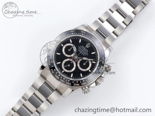 Daytona 126500 QF 1:1 Best Edition 904L Steel Black Dial on SS Braclet SH4131 V5