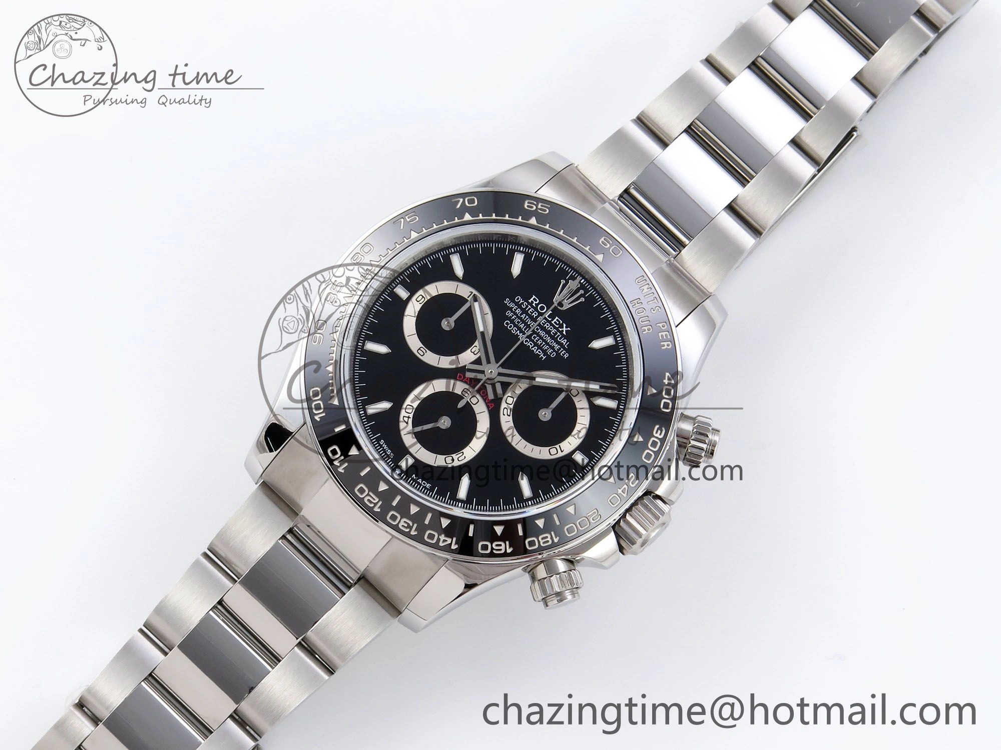 Daytona 126500 QF 1:1 Best Edition 904L Steel Black Dial on SS Braclet SH4131 V5