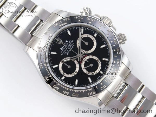 Daytona 126500 QF 1:1 Best Edition 904L Steel Black Dial on SS Braclet SH4131 V5