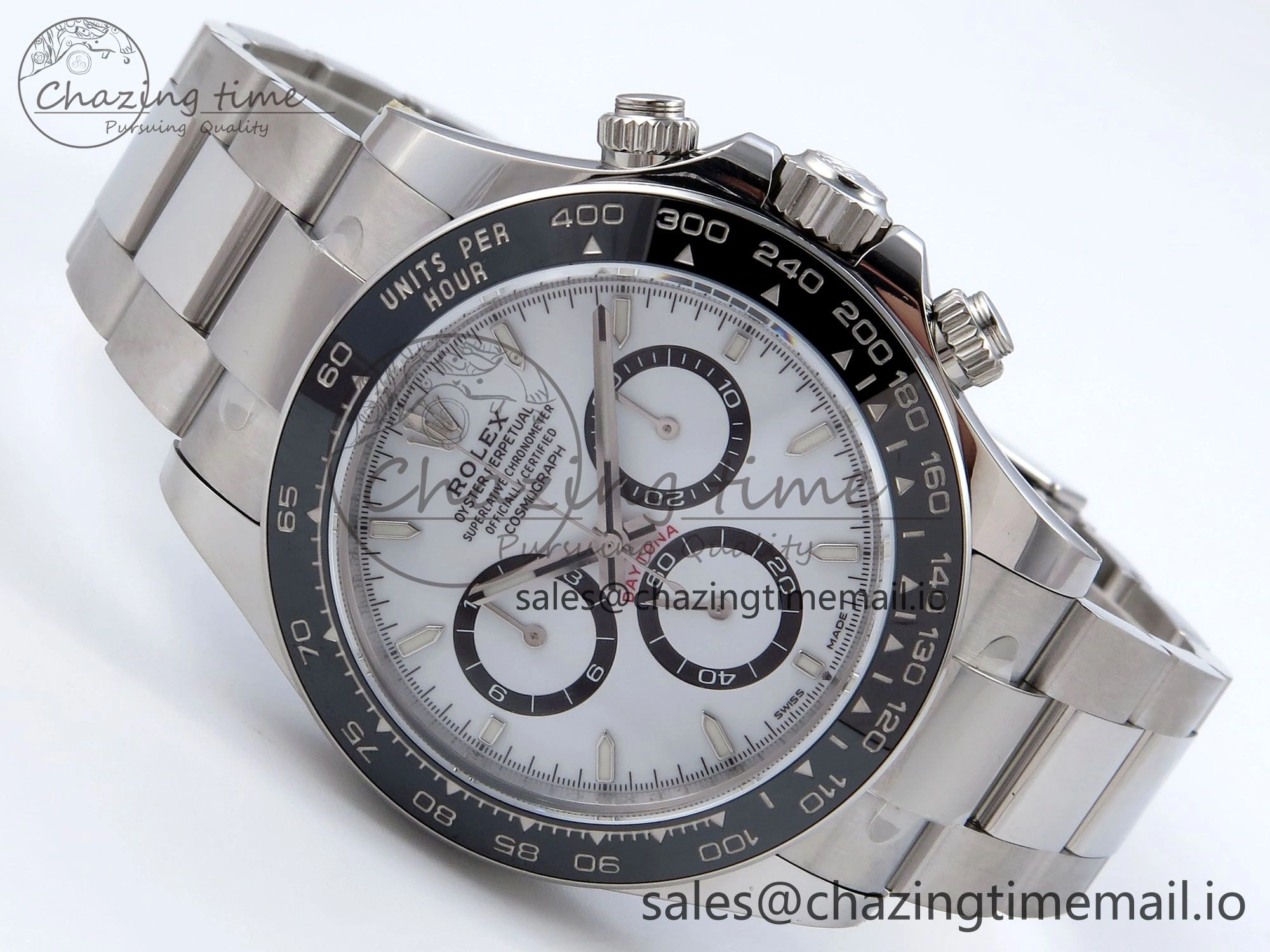 Daytona 126500 QF+ 1:1 Best Edition 904L Steel White Dial on SS Bracelet SH4131