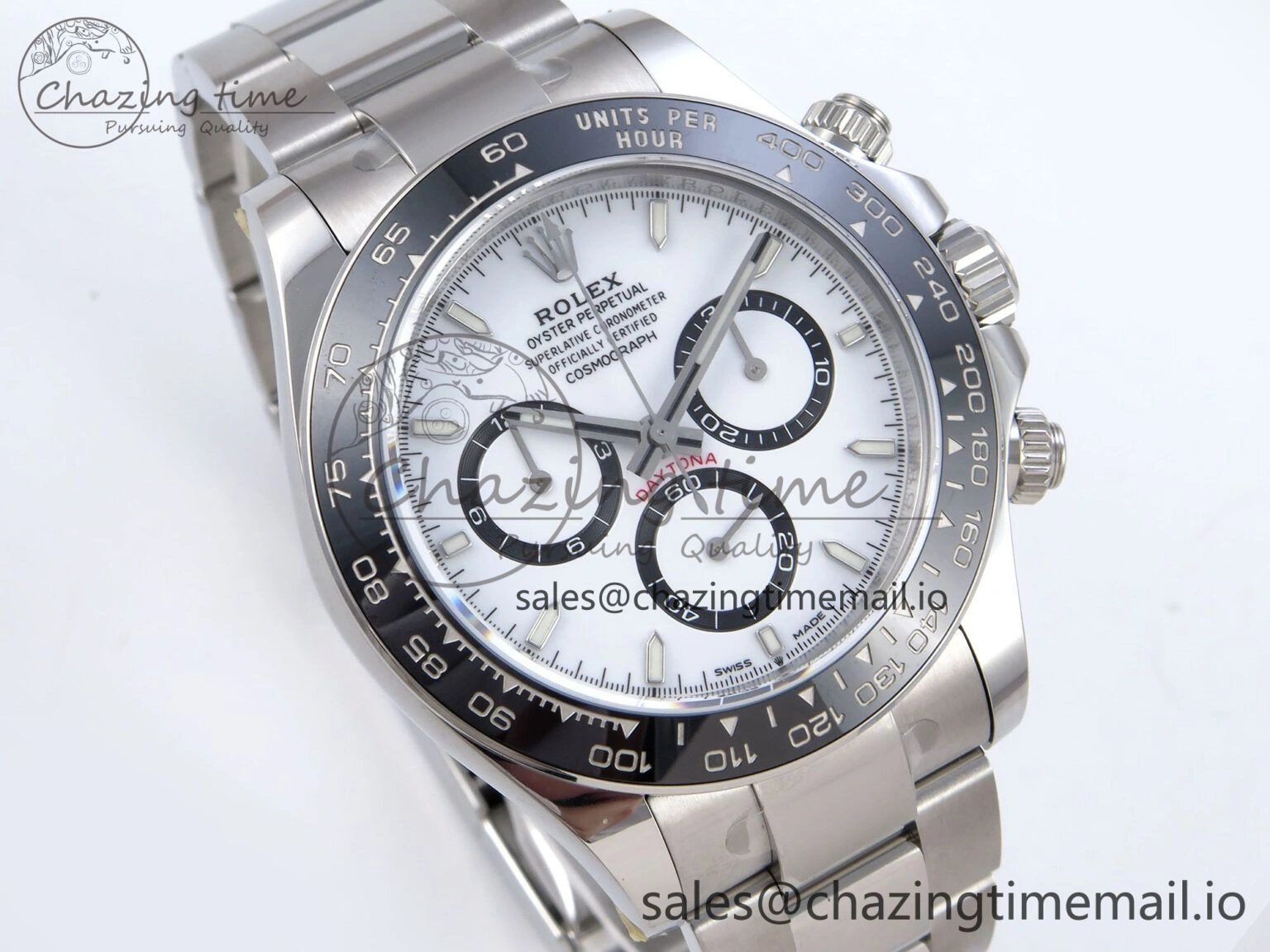 Daytona 126500 QF+ 1:1 Best Edition 904L Steel White Dial on SS Bracelet SH4131