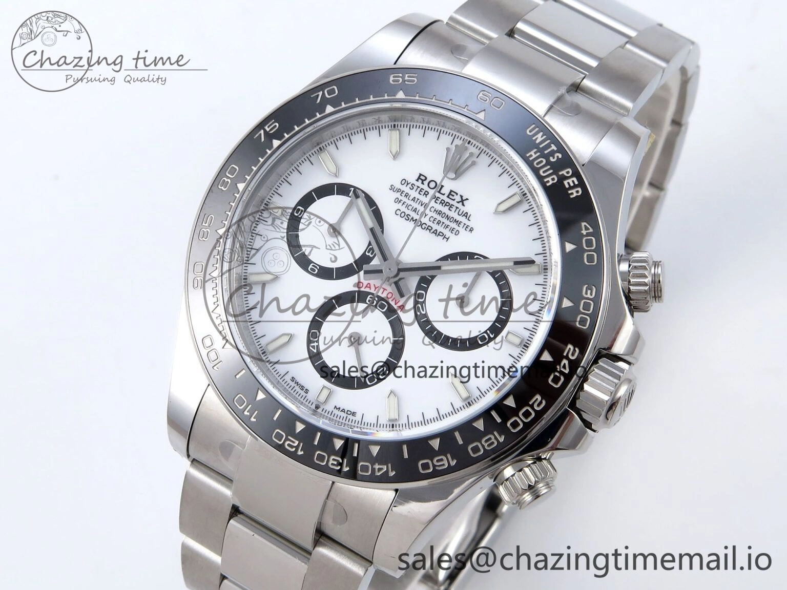 Daytona 126500 QF+ 1:1 Best Edition 904L Steel White Dial on SS Bracelet SH4131