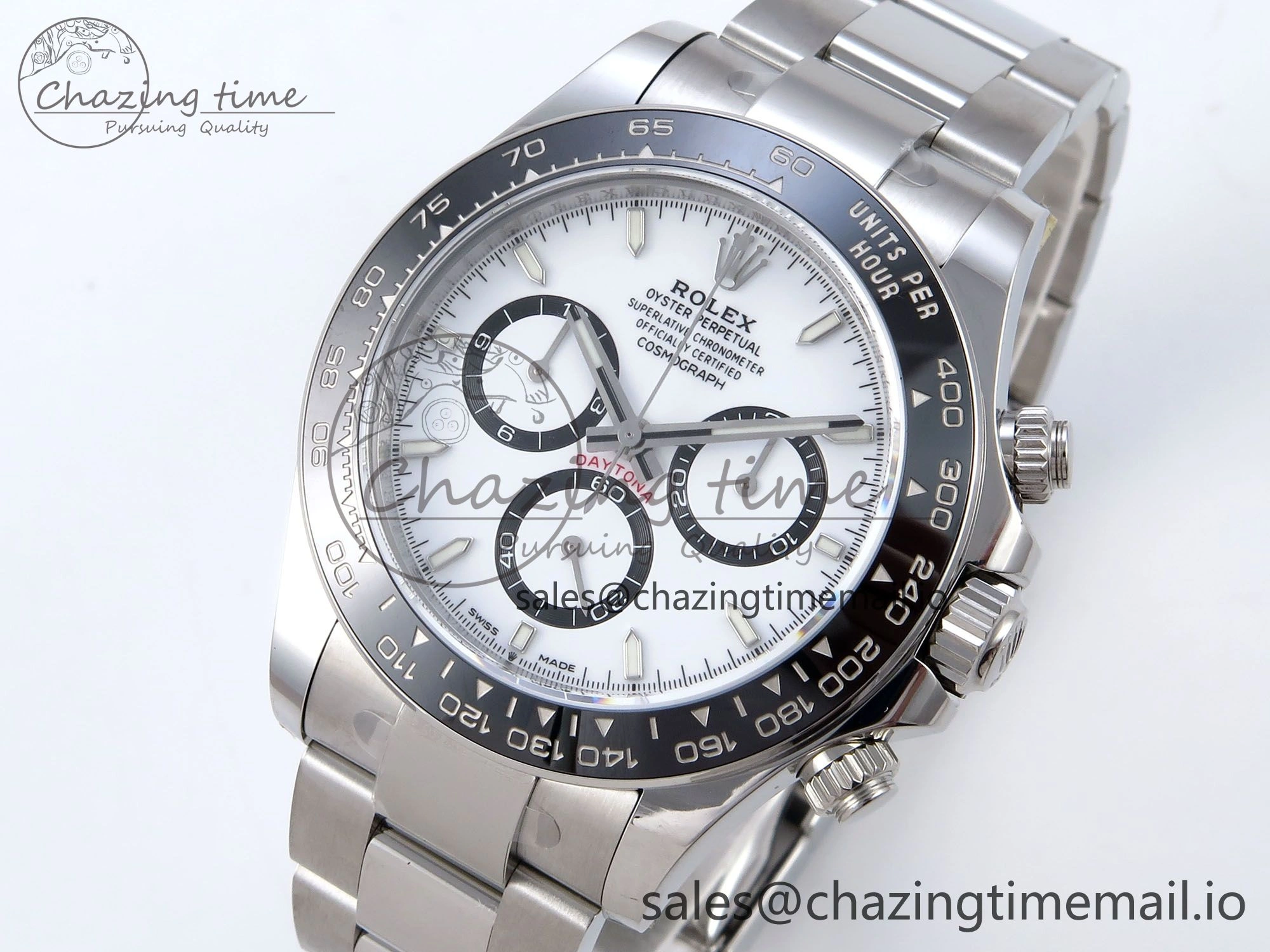 Daytona 126500 QF+ 1:1 Best Edition 904L Steel White Dial on SS Bracelet SH4131