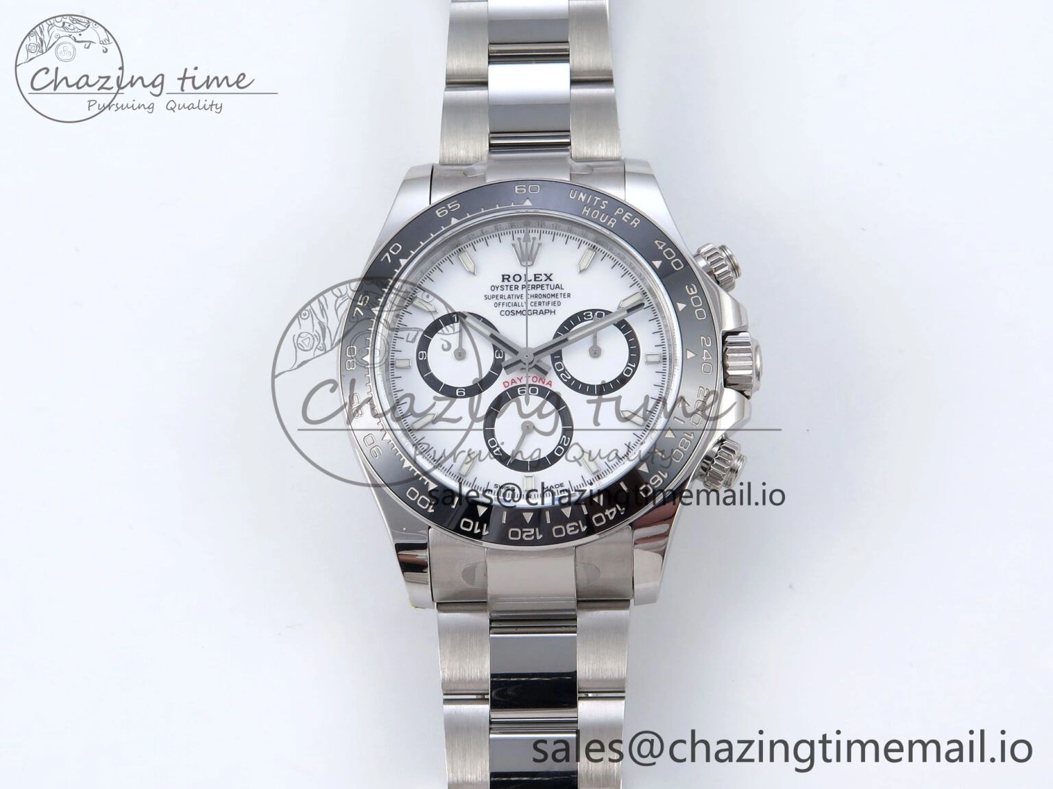Daytona 126500 QF+ 1:1 Best Edition 904L Steel White Dial on SS Bracelet SH4131