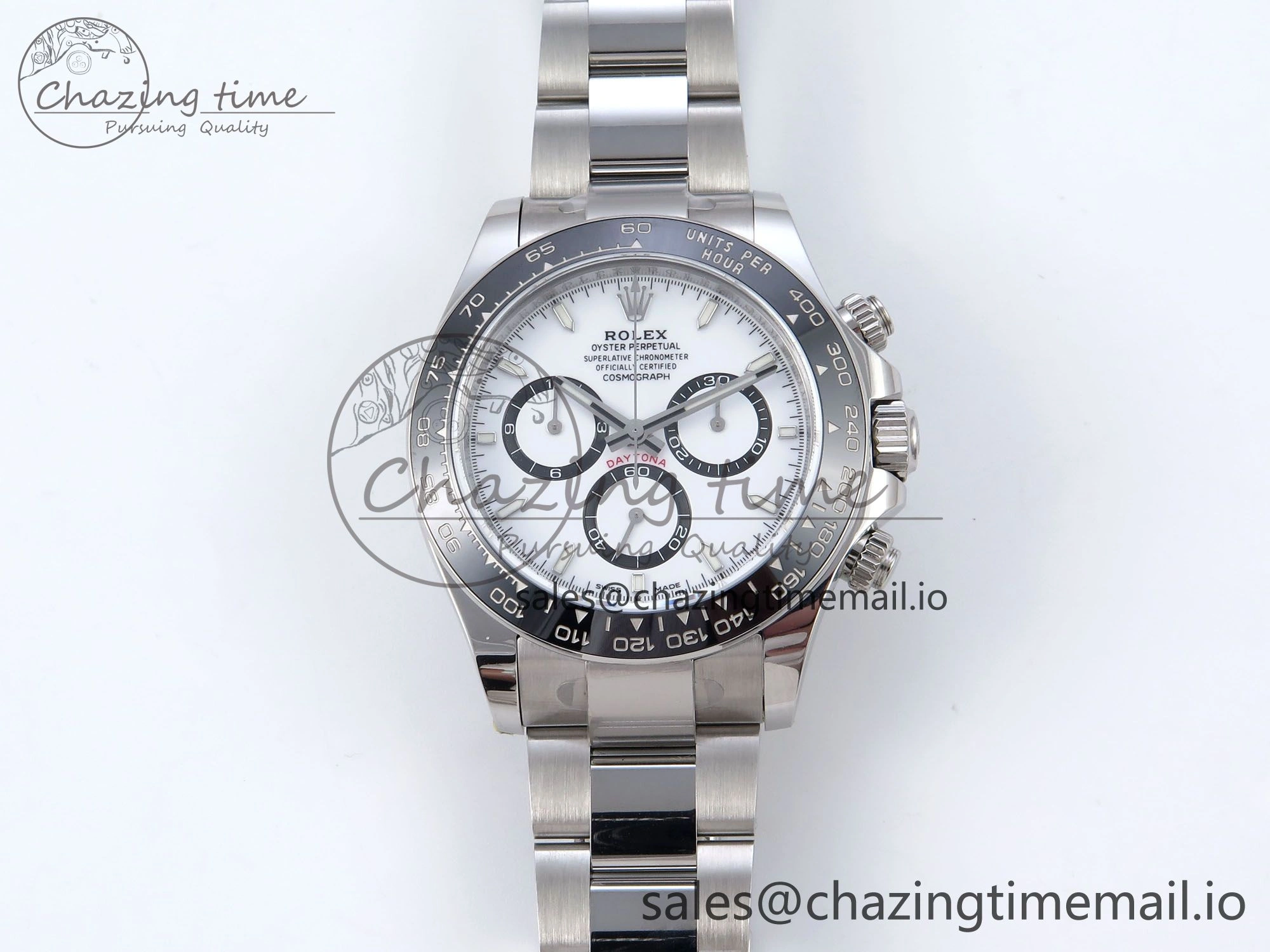 Daytona 126500 QF+ 1:1 Best Edition 904L Steel White Dial on SS Bracelet SH4131
