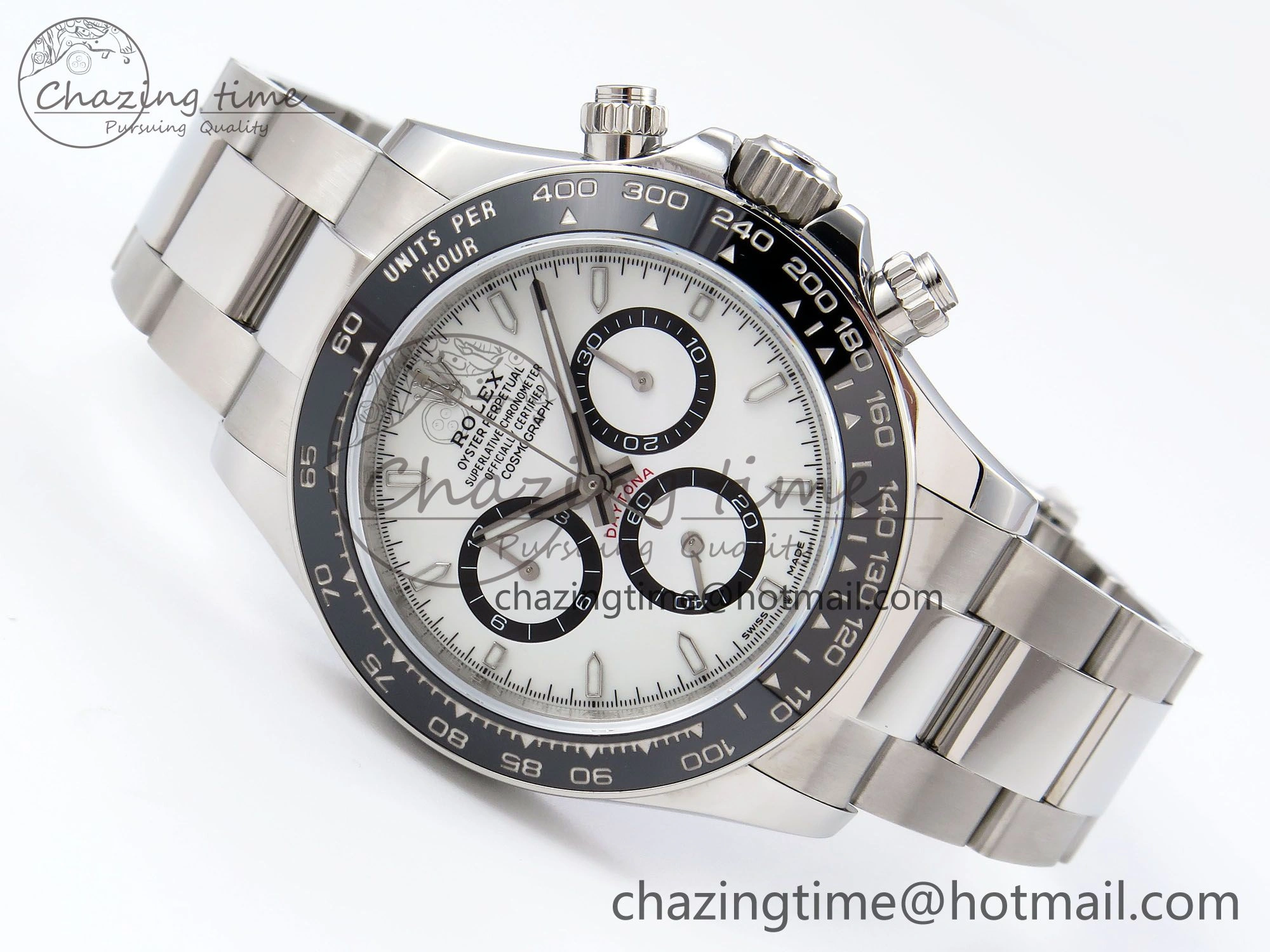 Daytona 126500 QF 1:1 Best Edition 904L Steel White Dial on SS Braclet SH4131 V5