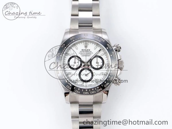 Daytona 126500 QF 1:1 Best Edition 904L Steel White Dial on SS Braclet SH4131 V5