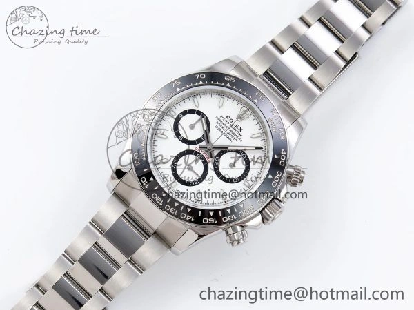 Daytona 126500 QF 1:1 Best Edition 904L Steel White Dial on SS Braclet SH4131 V5