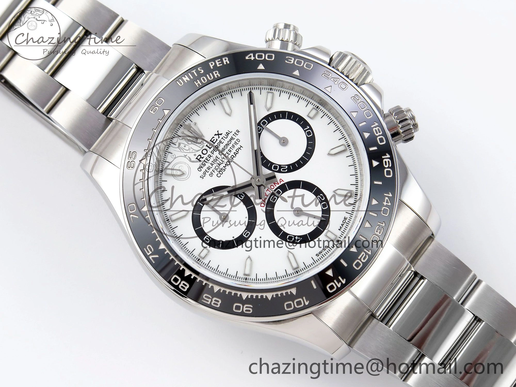 Daytona 126500 QF 1:1 Best Edition 904L Steel White Dial on SS Braclet SH4131 V5