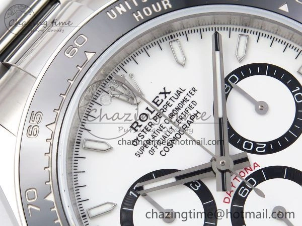 Daytona 126500 QF 1:1 Best Edition 904L Steel White Dial on SS Braclet SH4131 V5