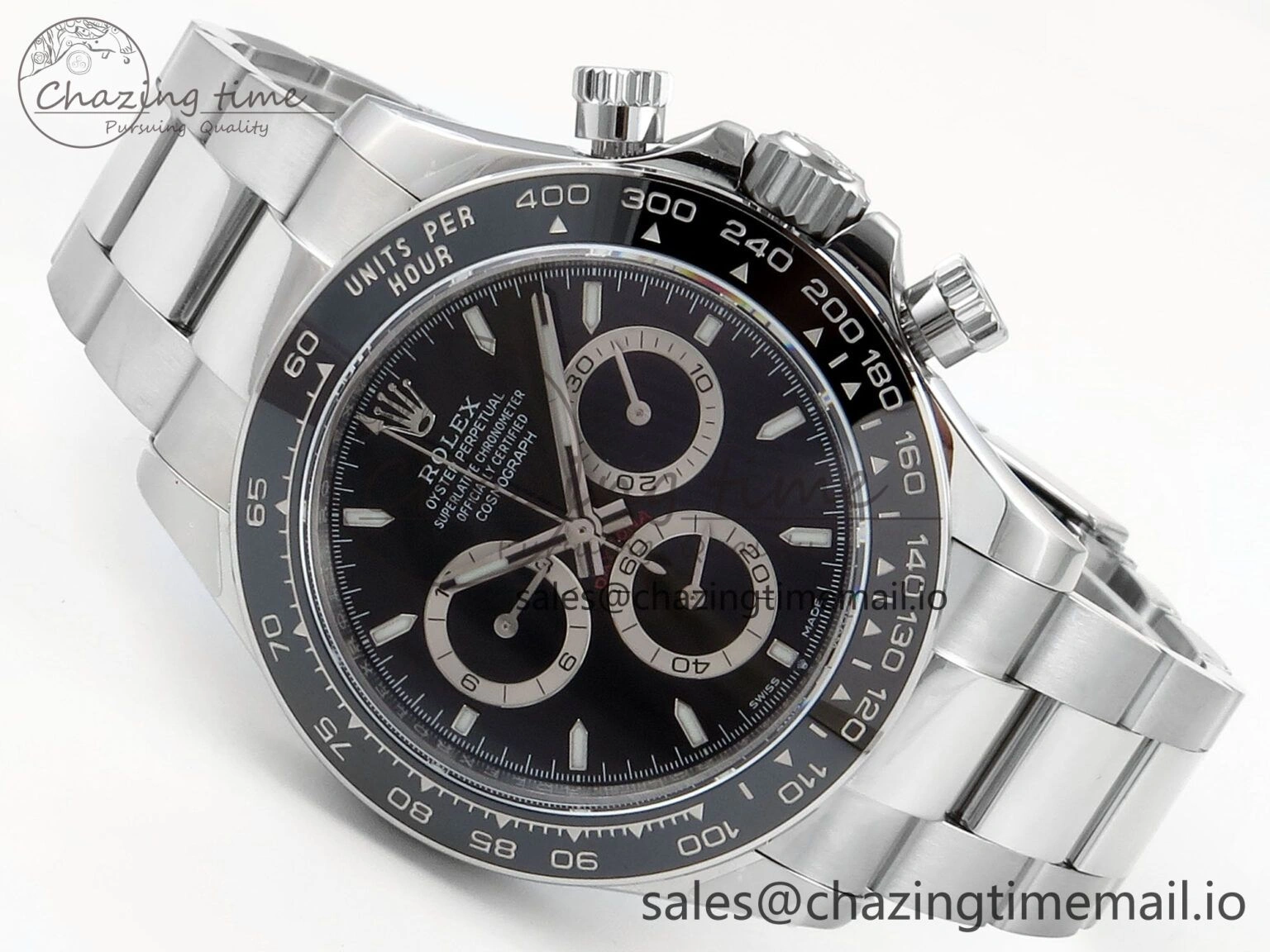 Daytona 126500 QF 1:1 Best Edition Black Dial on SS Bracelet Strap SH4131 V5