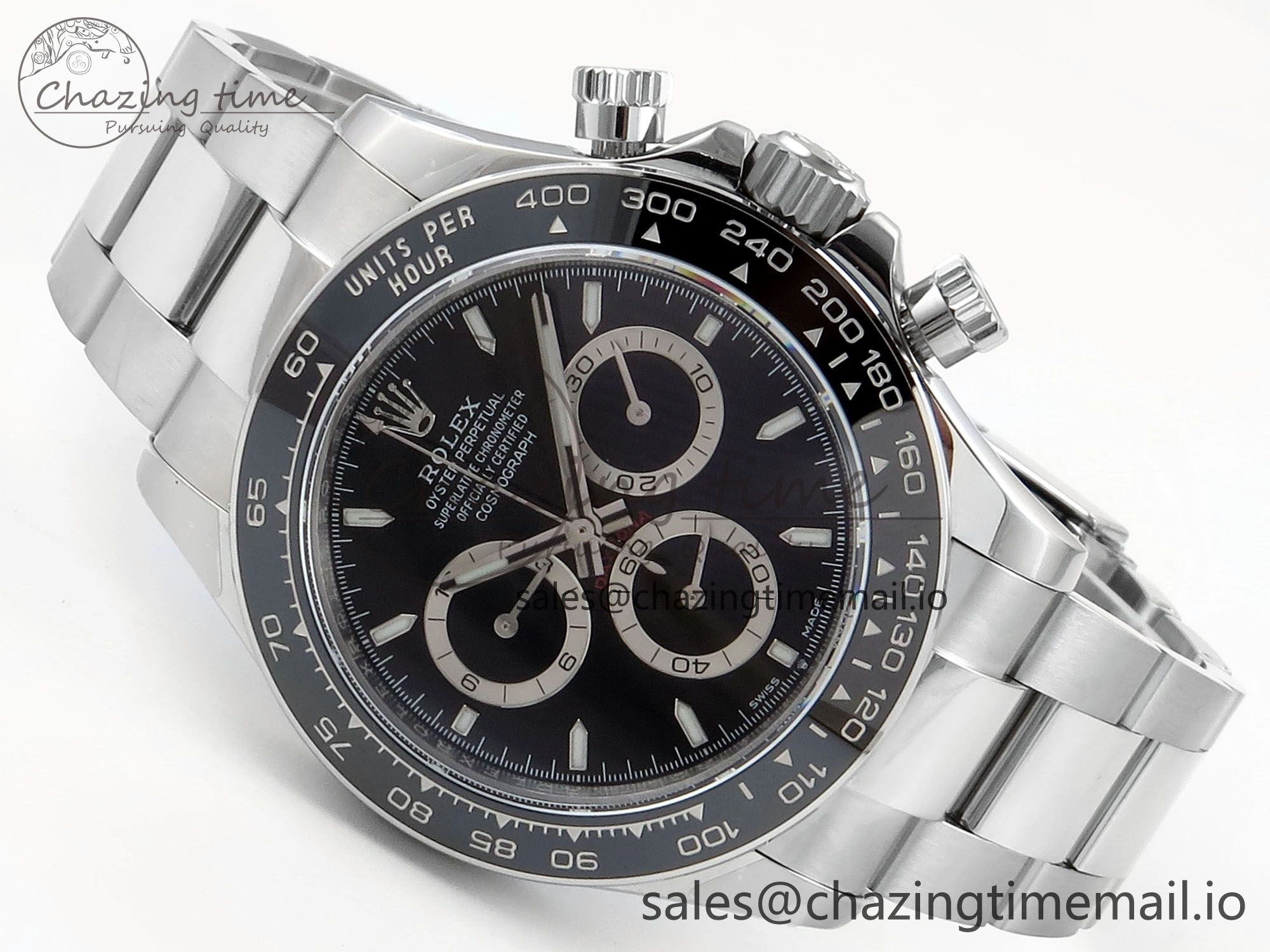Daytona 126500 QF 1:1 Best Edition Black Dial on SS Bracelet Strap SH4131 V5