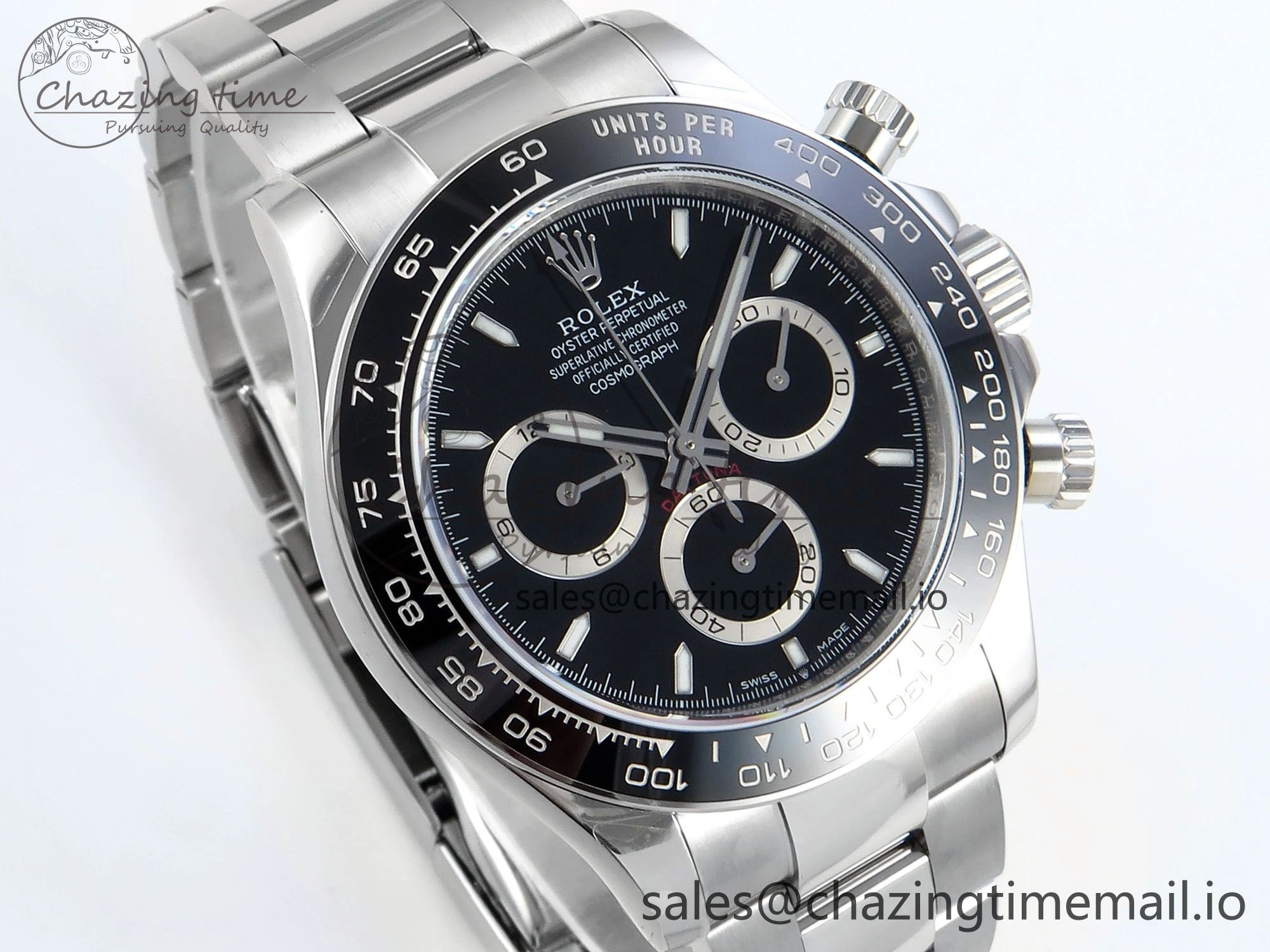 Daytona 126500 QF 1:1 Best Edition Black Dial on SS Bracelet Strap SH4131 V5