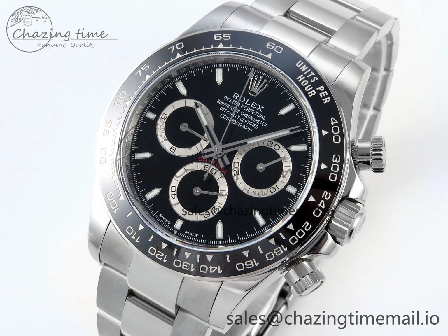 Daytona 126500 QF 1:1 Best Edition Black Dial on SS Bracelet Strap SH4131 V5