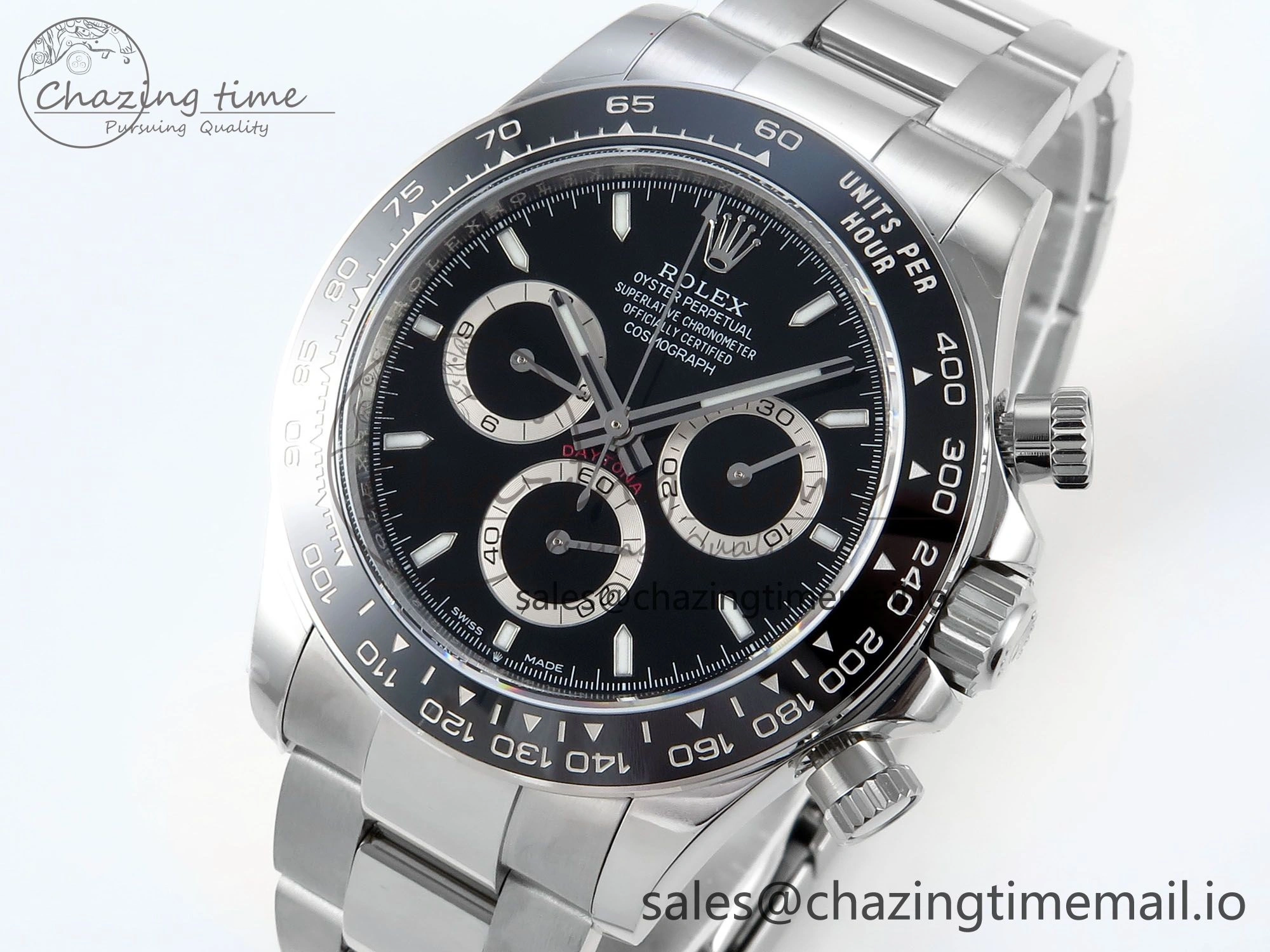 Daytona 126500 QF 1:1 Best Edition Black Dial on SS Bracelet Strap SH4131 V5
