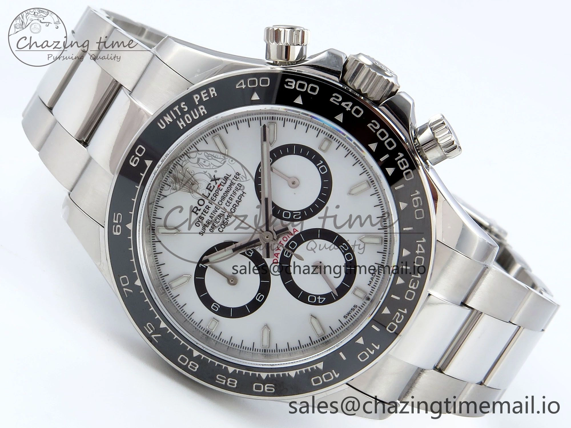 Daytona 126500 QF 1:1 Best Edition White Dial on SS Bracelet Strap SH4131 V5