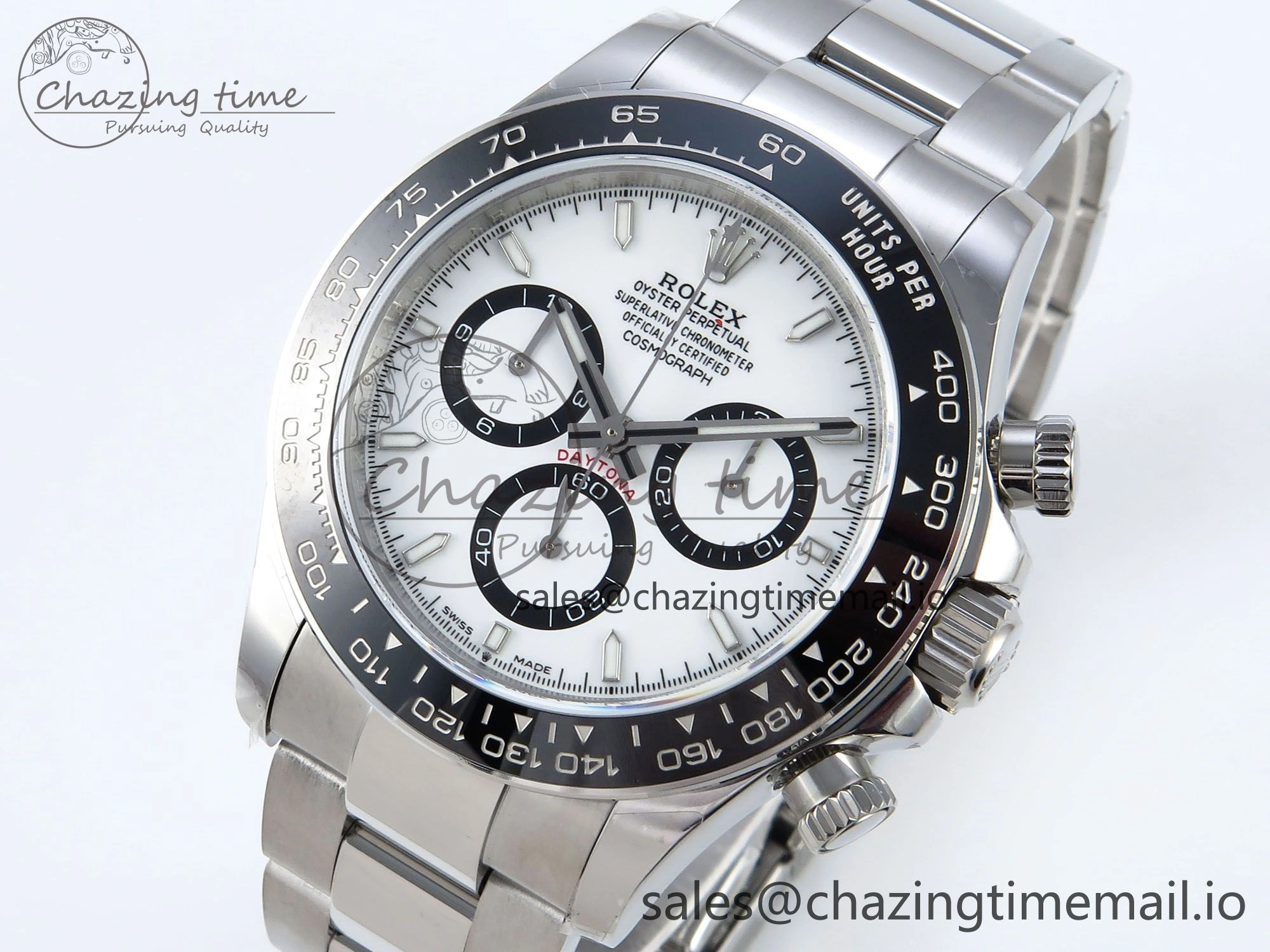 Daytona 126500 QF 1:1 Best Edition White Dial on SS Bracelet Strap SH4131 V5
