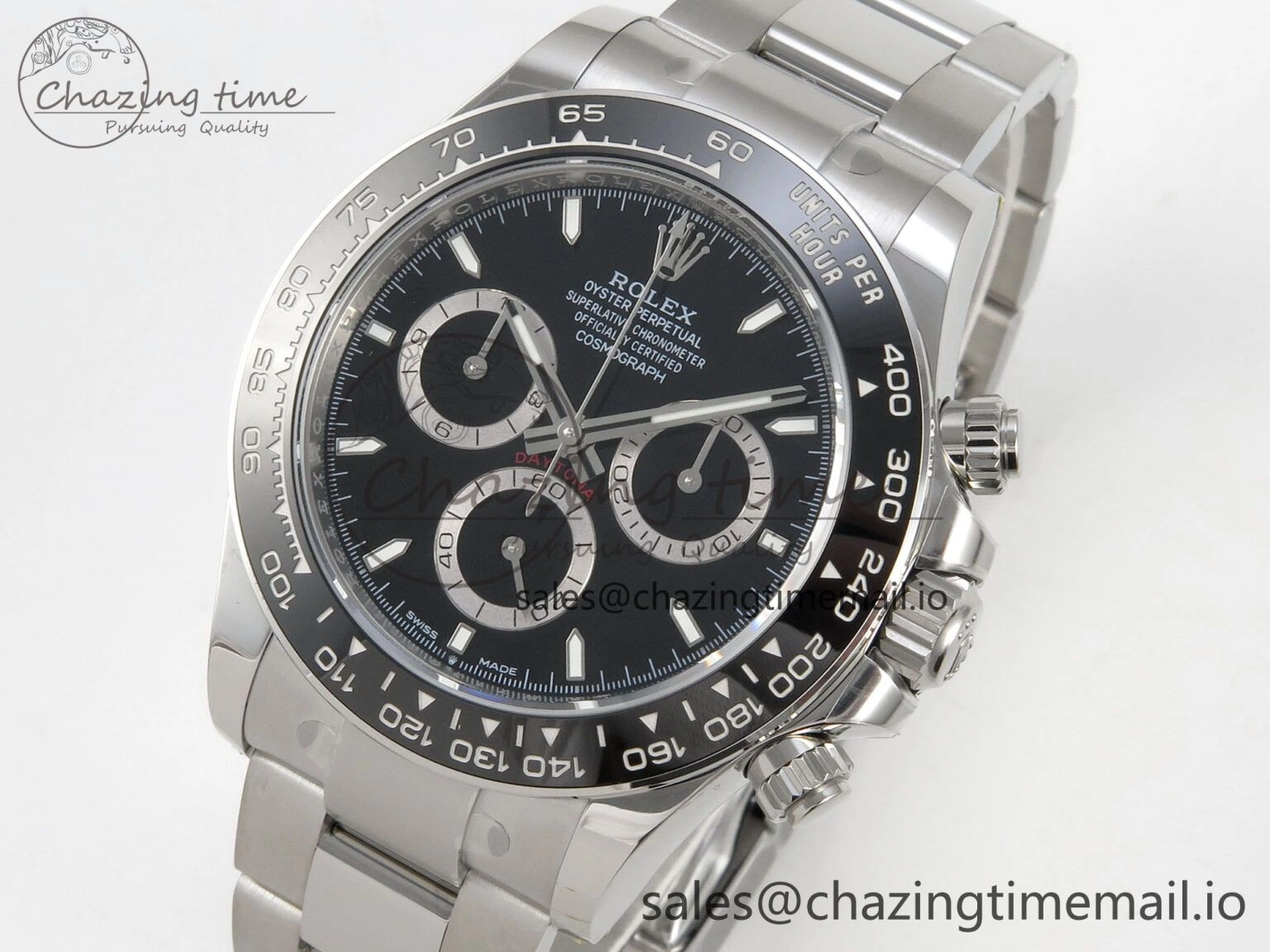 Daytona 126500 THBF 1:1 Best Edition 904L Steel Black Dial on SS Bracelet SH4131