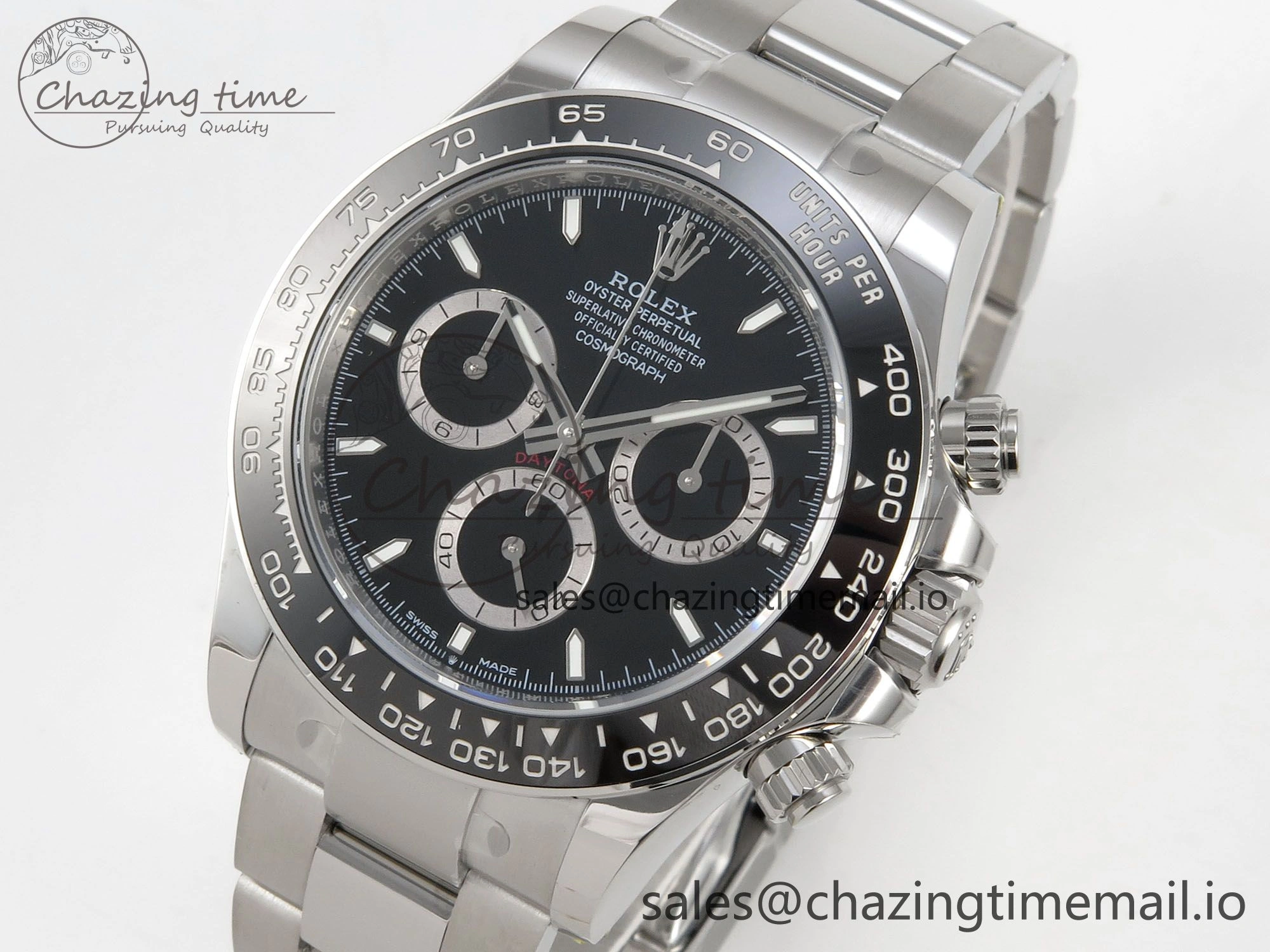 Daytona 126500 THBF 1:1 Best Edition 904L Steel Black Dial on SS Bracelet SH4131