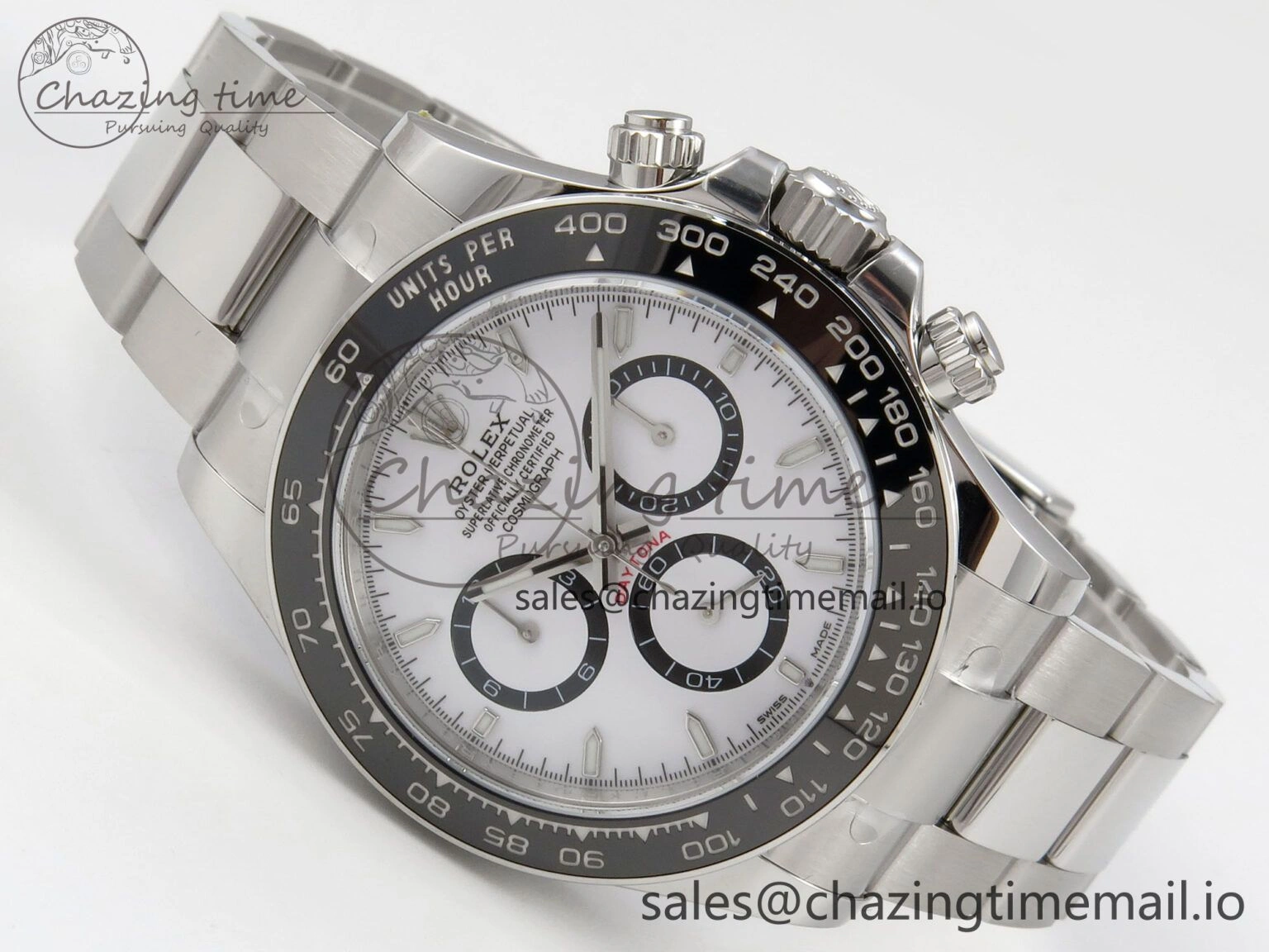 Daytona 126500 THBF 1:1 Best Edition 904L Steel White Dial on SS Bracelet SH4131