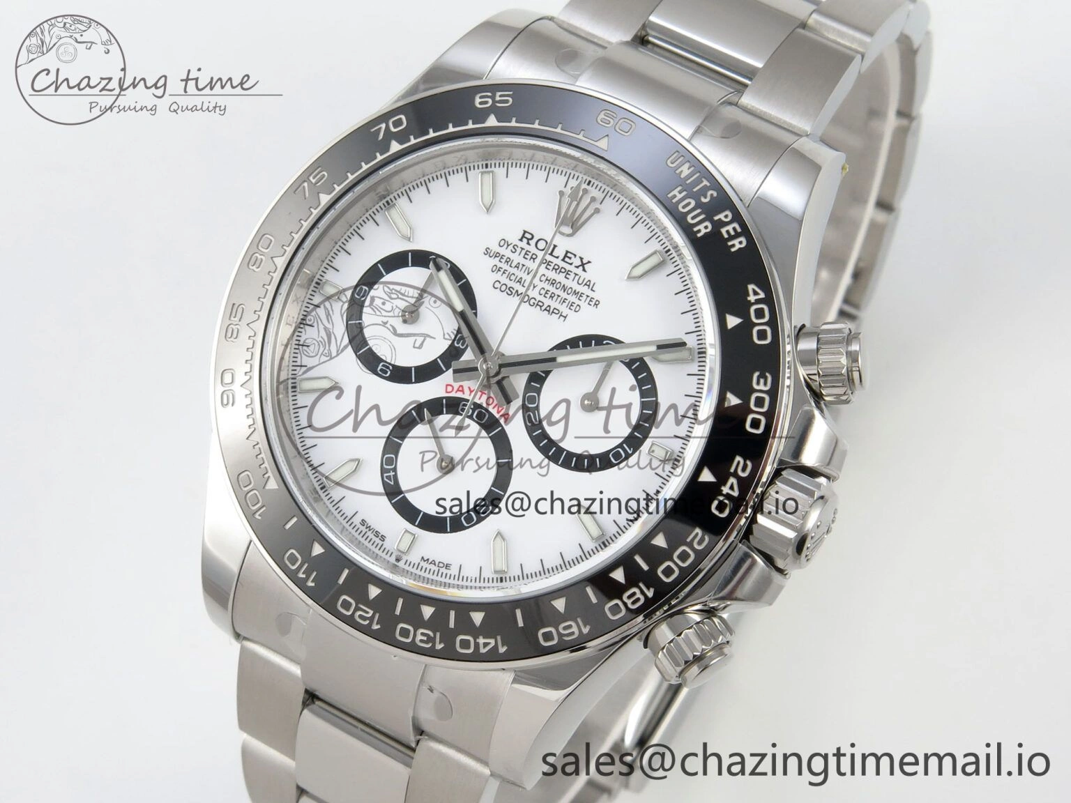 Daytona 126500 THBF 1:1 Best Edition 904L Steel White Dial on SS Bracelet SH4131