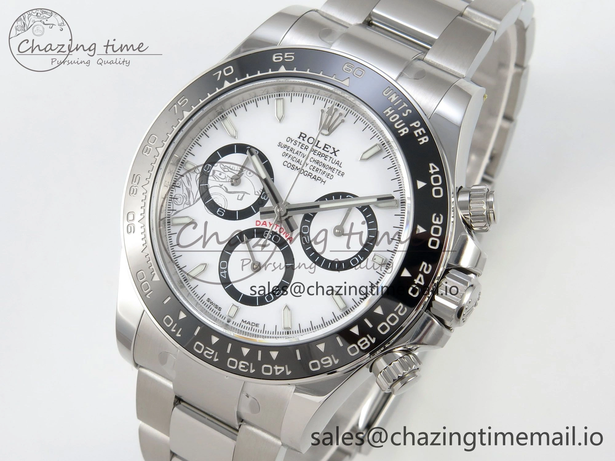Daytona 126500 THBF 1:1 Best Edition 904L Steel White Dial on SS Bracelet SH4131