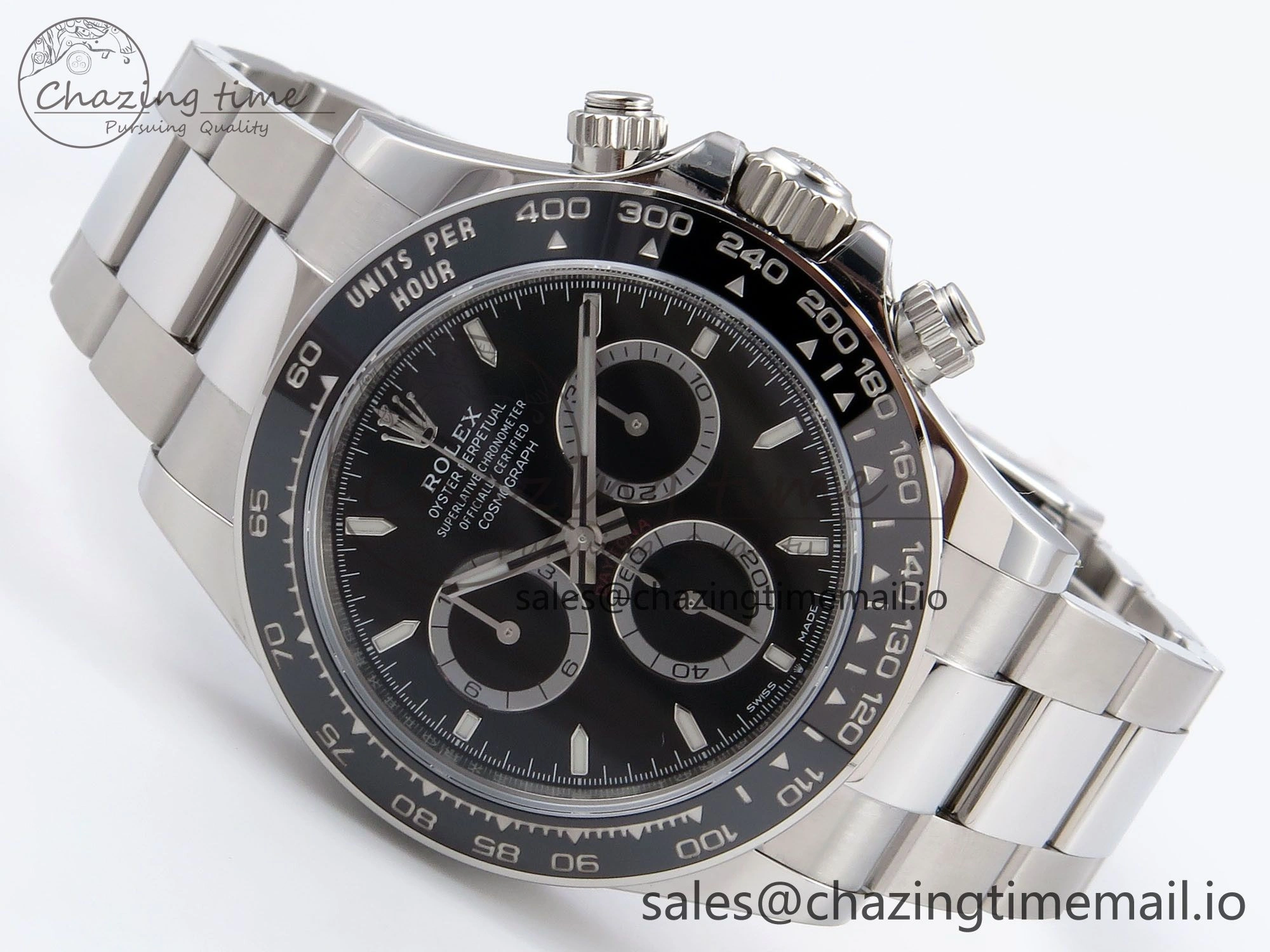 Daytona 126500 VSF 1:1 Best Edition 904L Steel Black Dial on SS Braclet DD4131