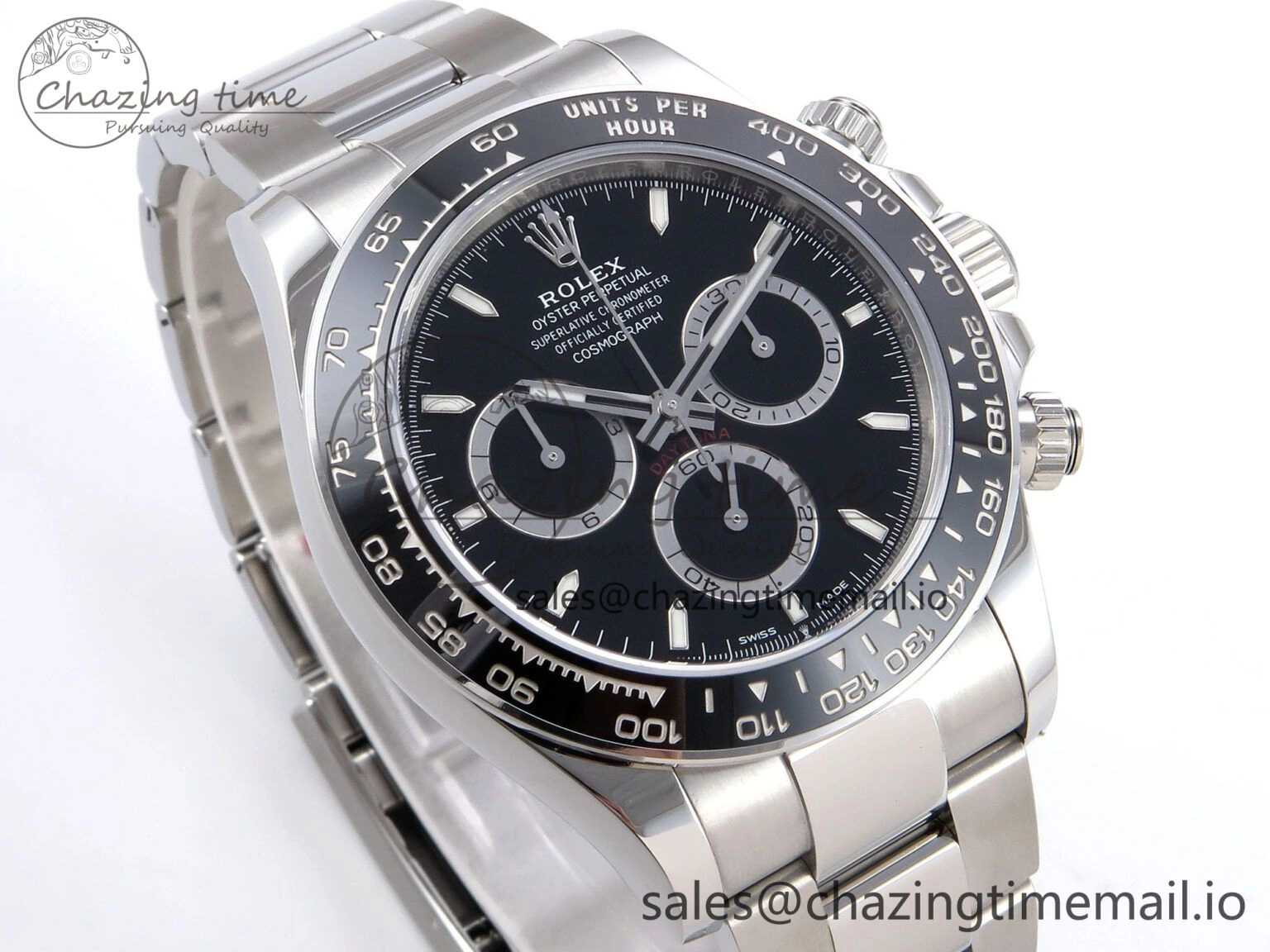 Daytona 126500 VSF 1:1 Best Edition 904L Steel Black Dial on SS Braclet DD4131