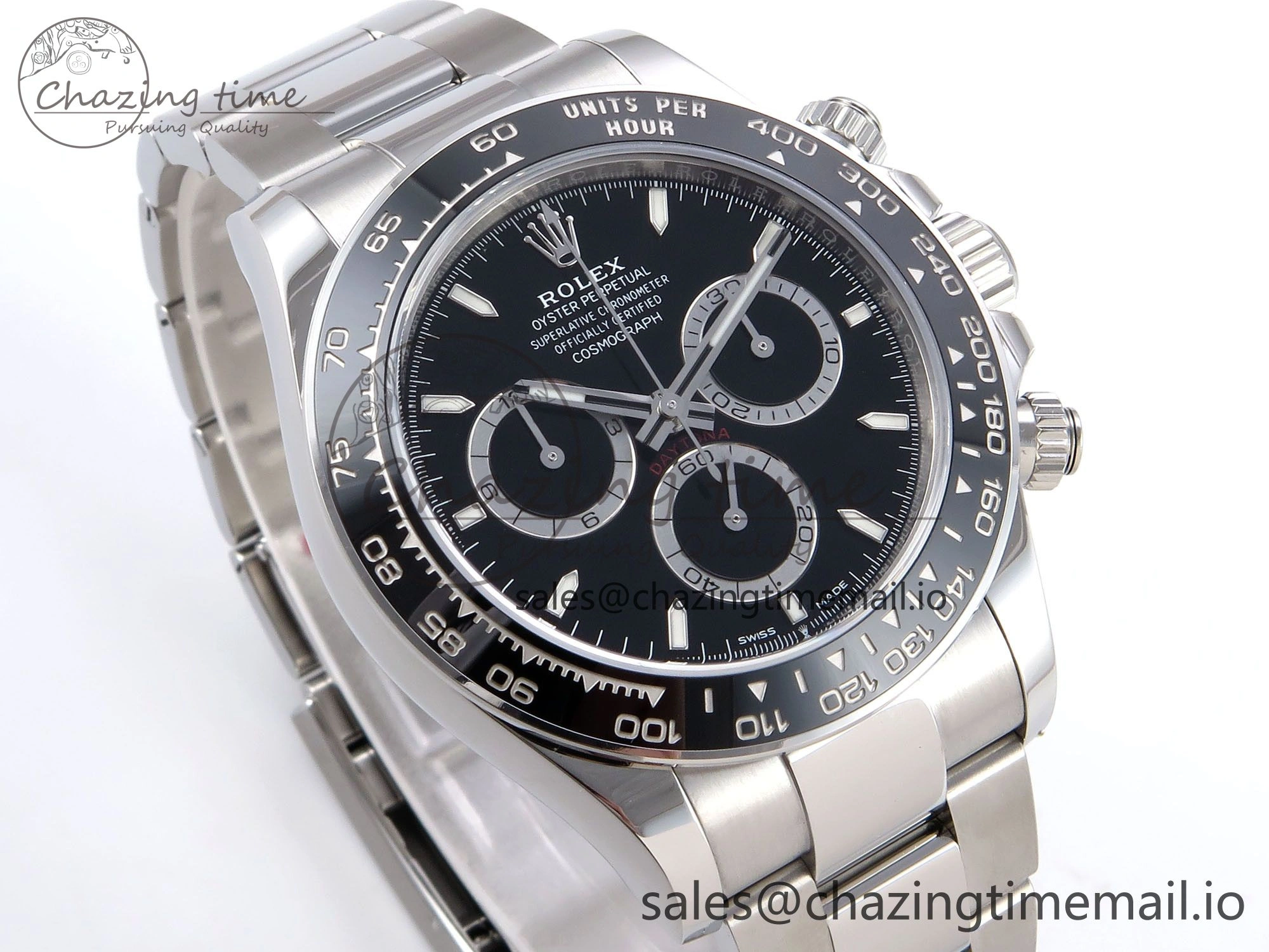 Daytona 126500 VSF 1:1 Best Edition 904L Steel Black Dial on SS Braclet DD4131