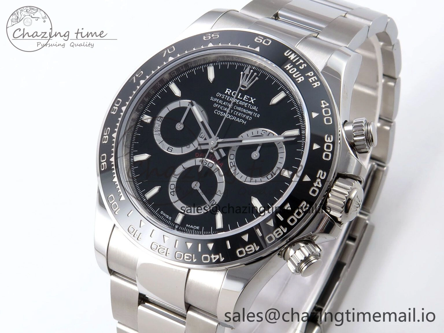 Daytona 126500 VSF 1:1 Best Edition 904L Steel Black Dial on SS Braclet DD4131
