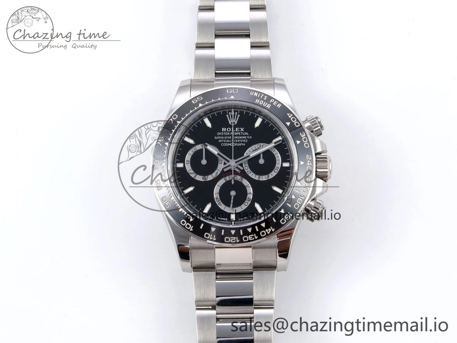 Daytona 126500 VSF 1:1 Best Edition 904L Steel Black Dial on SS Braclet DD4131