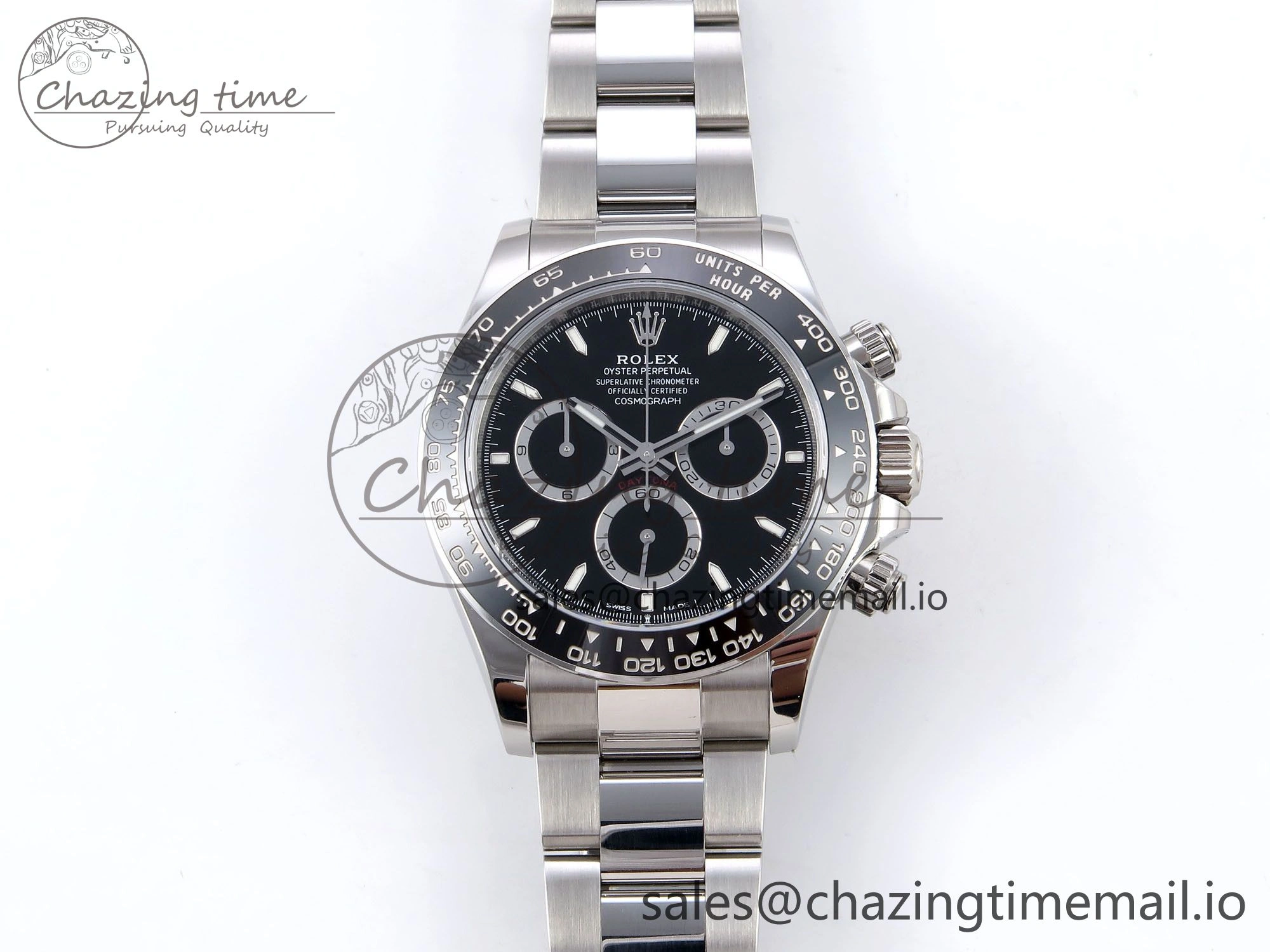 Daytona 126500 VSF 1:1 Best Edition 904L Steel Black Dial on SS Braclet DD4131