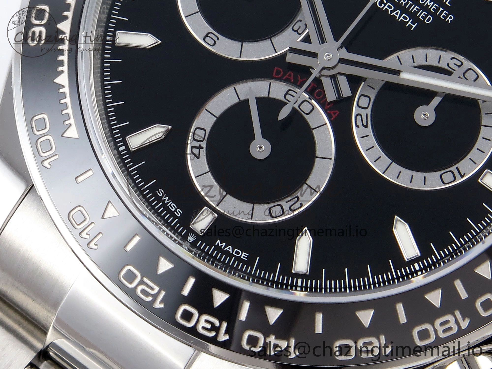 Daytona 126500 VSF 1:1 Best Edition 904L Steel Black Dial on SS Braclet DD4131