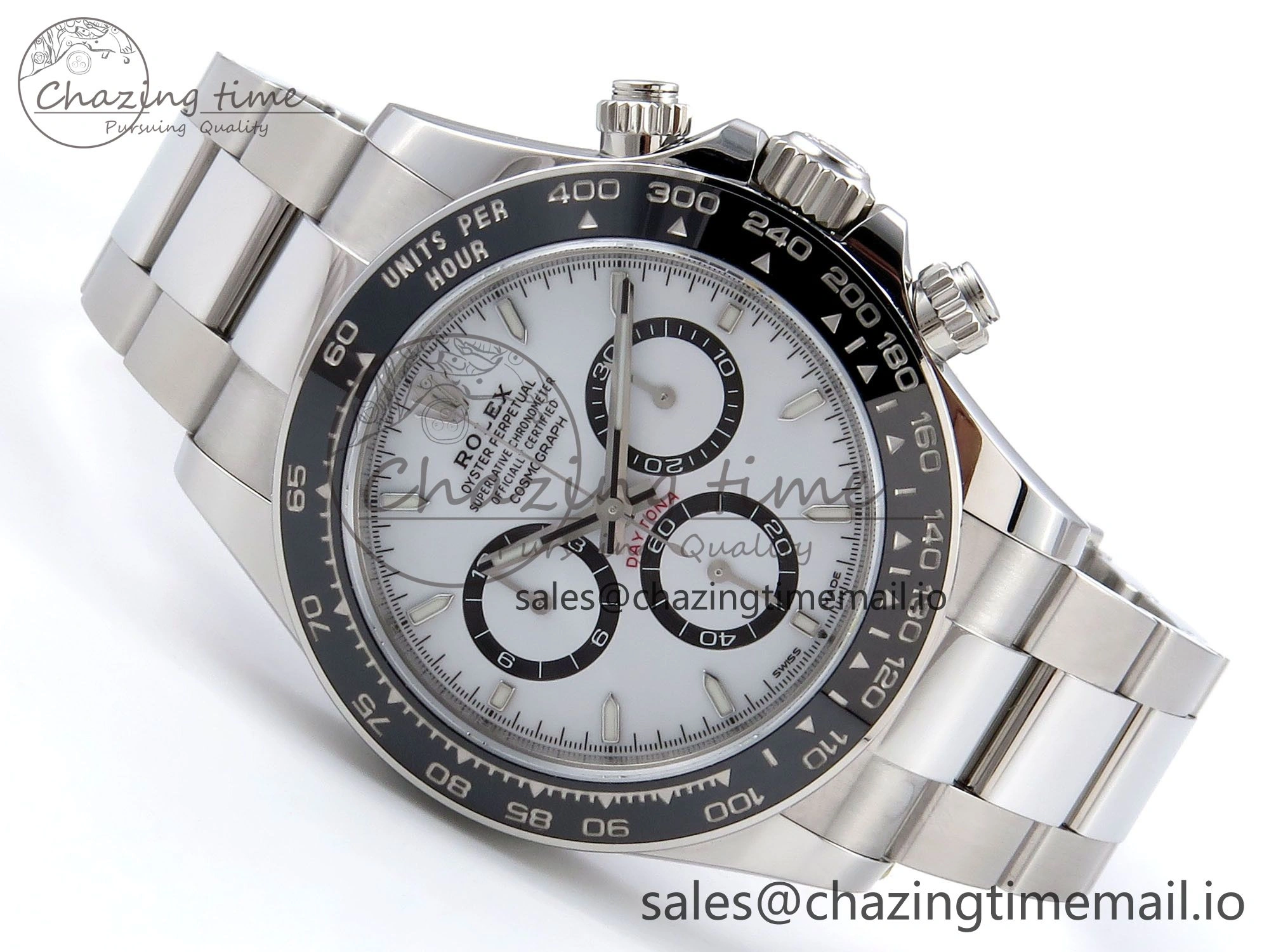 Daytona 126500 VSF 1:1 Best Edition 904L Steel White Dial on SS Braclet DD4131