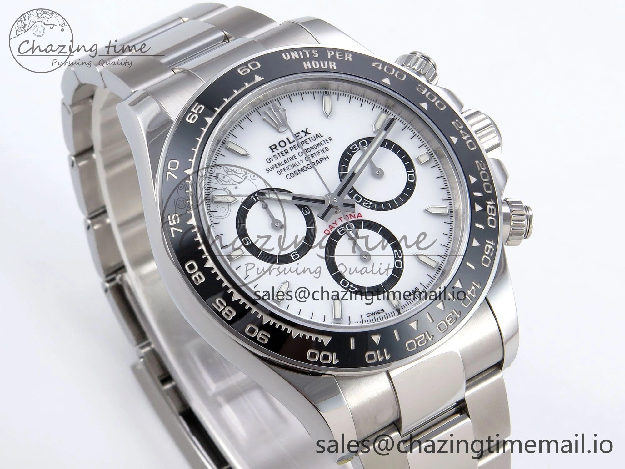 Daytona 126500 VSF 1:1 Best Edition 904L Steel White Dial on SS Braclet DD4131