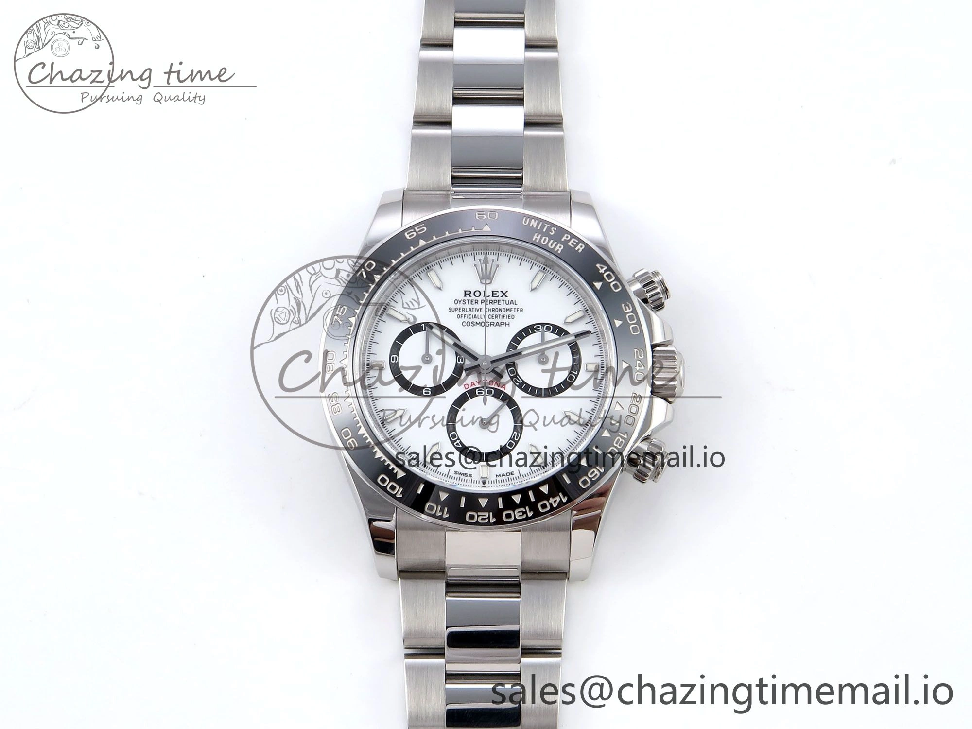 Daytona 126500 VSF 1:1 Best Edition 904L Steel White Dial on SS Braclet DD4131