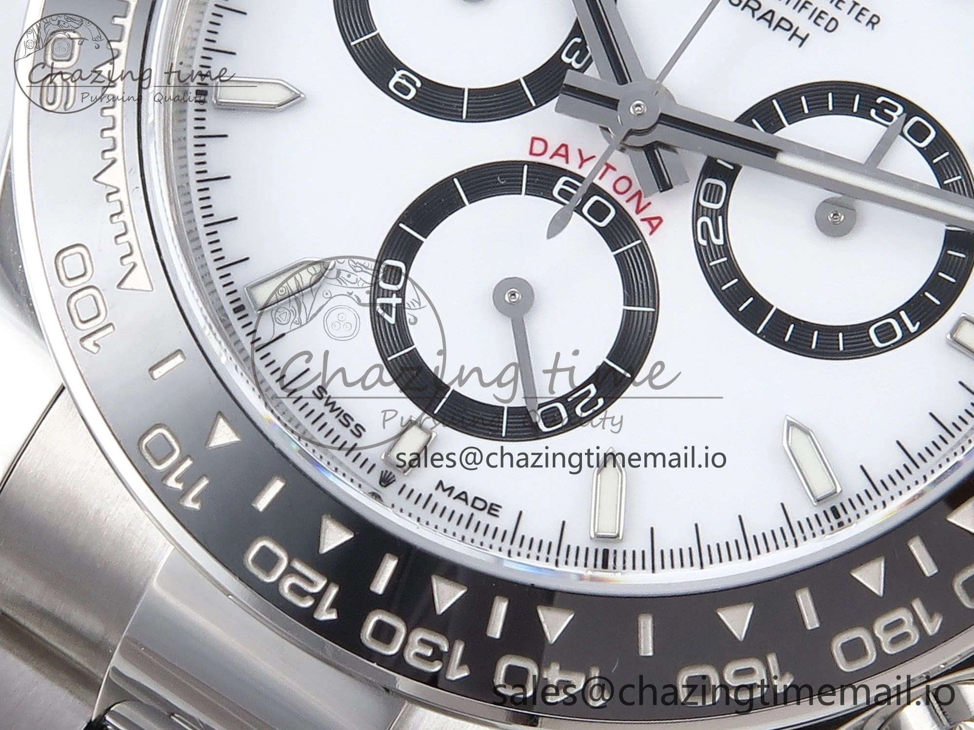 Daytona 126500 VSF 1:1 Best Edition 904L Steel White Dial on SS Braclet DD4131