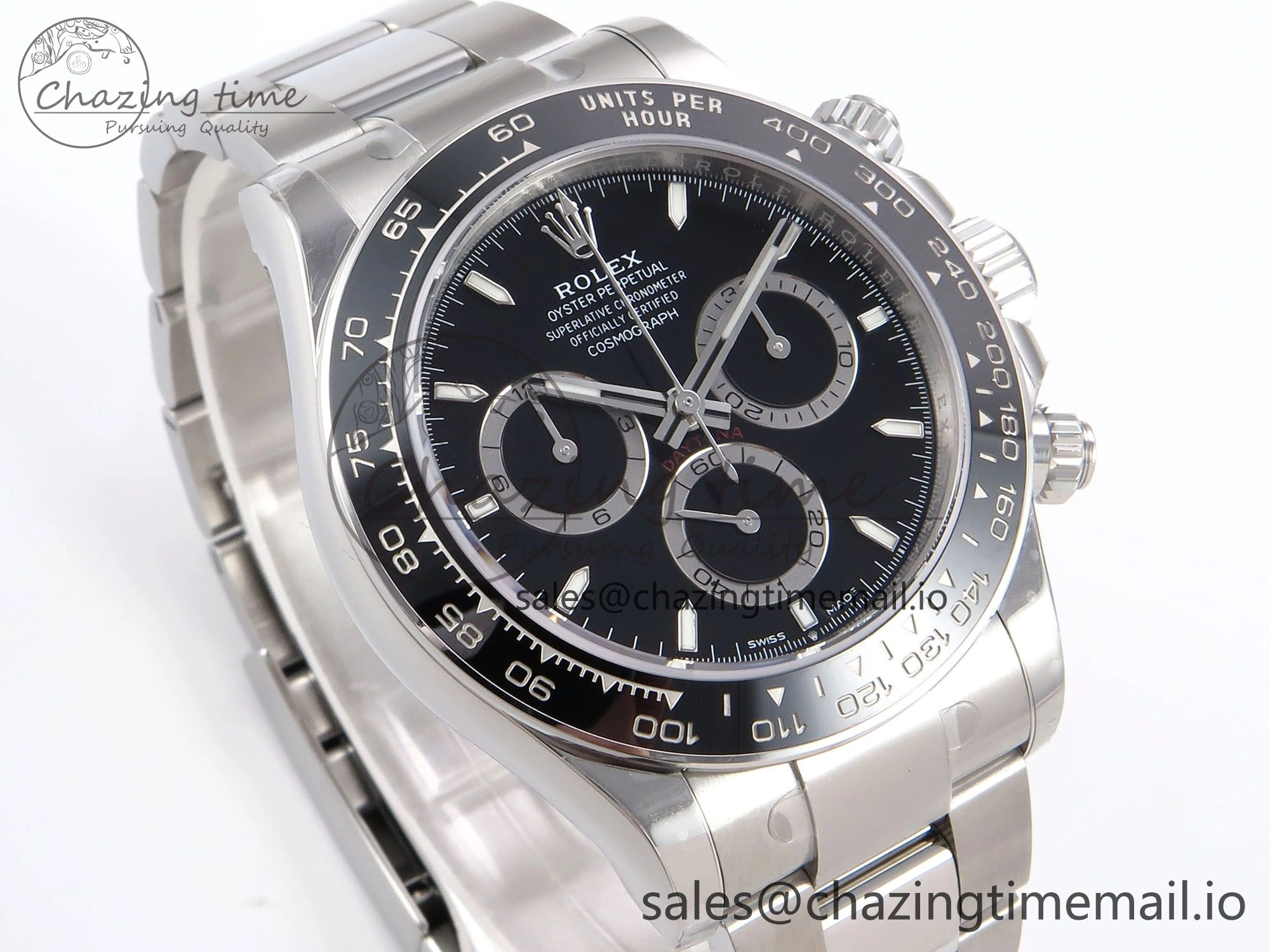 Daytona 126500 ZF 1:1 Best Edition 904L Steel Black Dial on SS Braclet SH4131