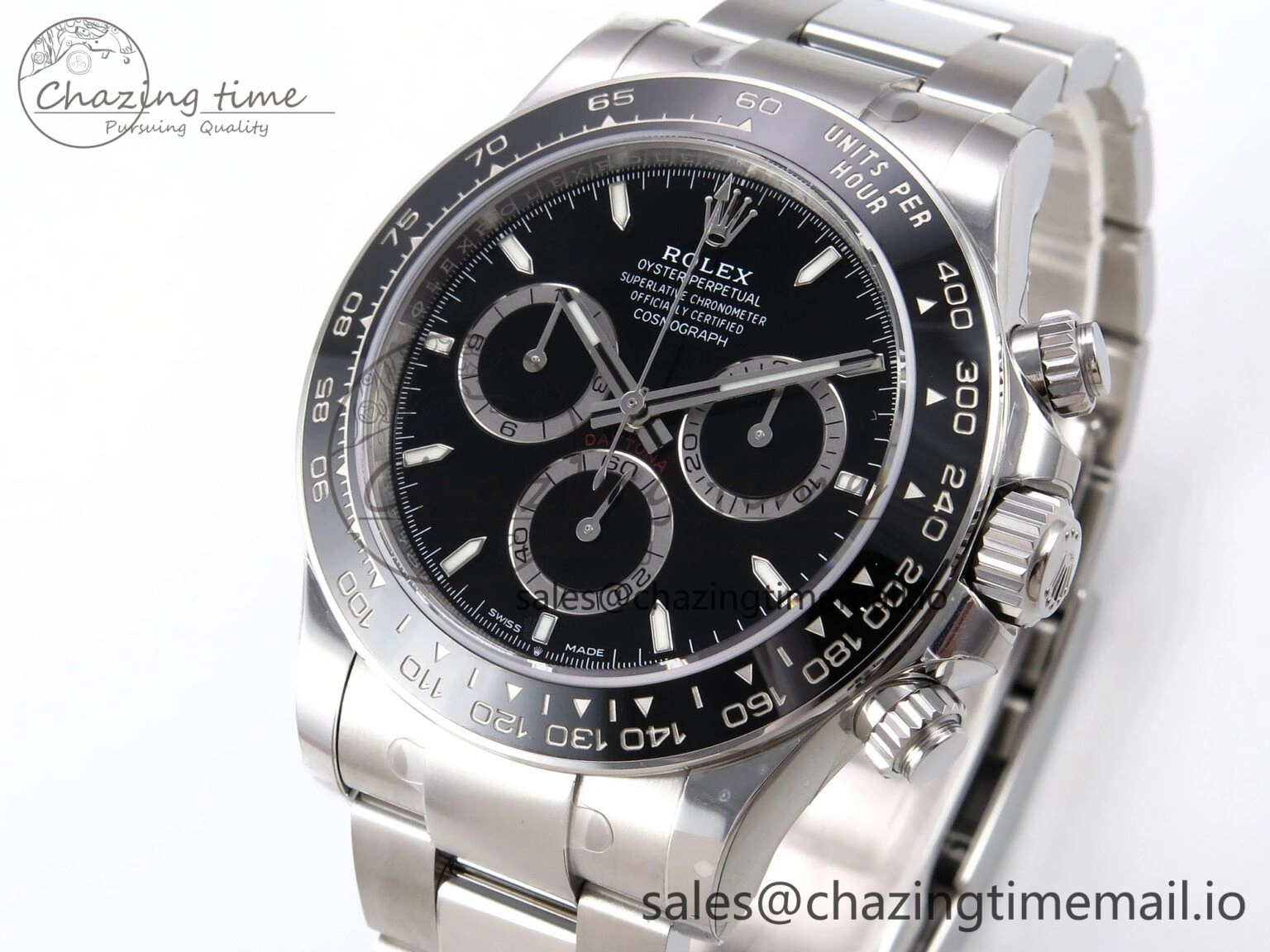 Daytona 126500 ZF 1:1 Best Edition 904L Steel Black Dial on SS Braclet SH4131