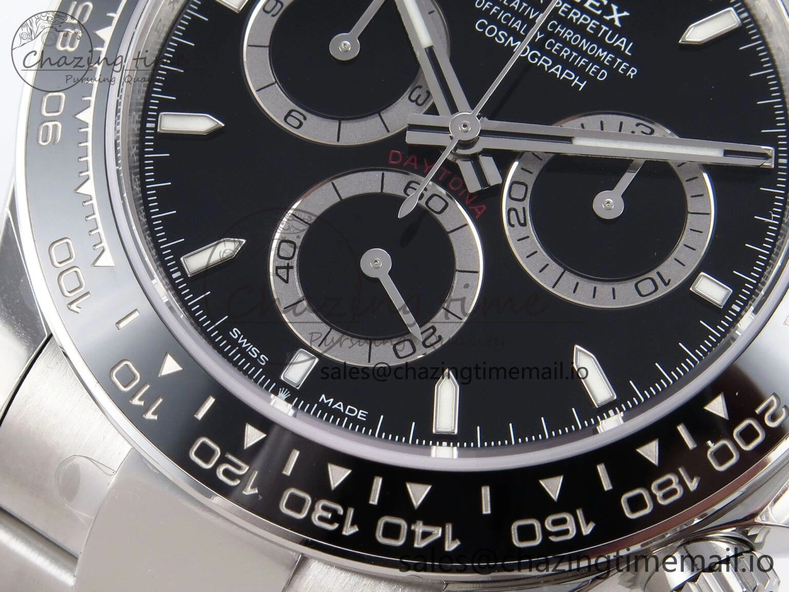 Daytona 126500 ZF 1:1 Best Edition 904L Steel Black Dial on SS Braclet SH4131