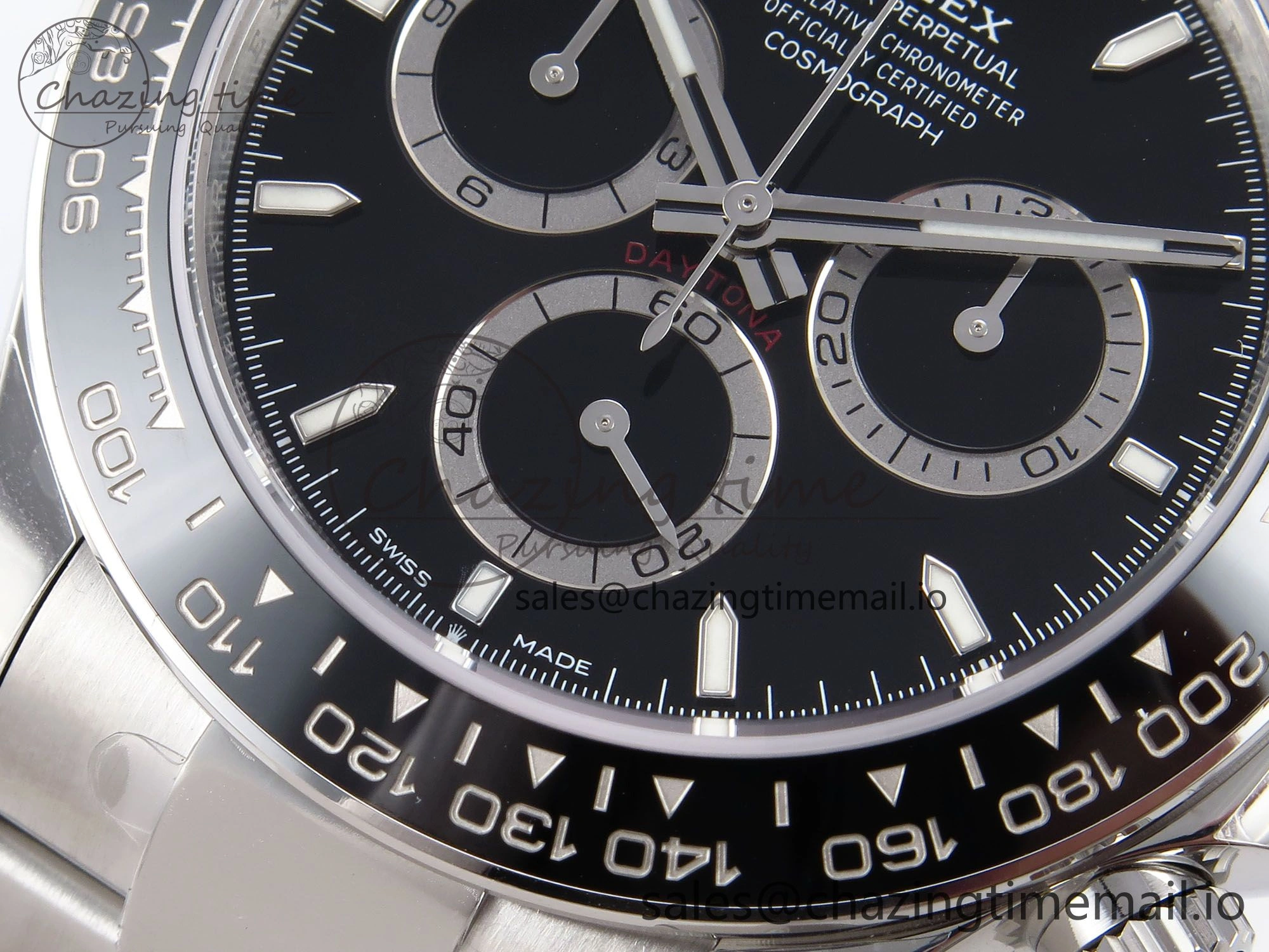 Daytona 126500 ZF 1:1 Best Edition 904L Steel Black Dial on SS Braclet SH4131