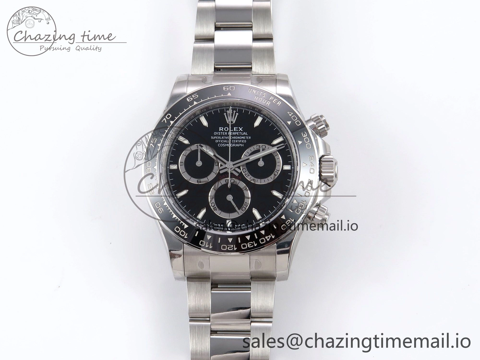 Daytona 126500 ZF 1:1 Best Edition 904L Steel Black Dial on SS Braclet SH4131
