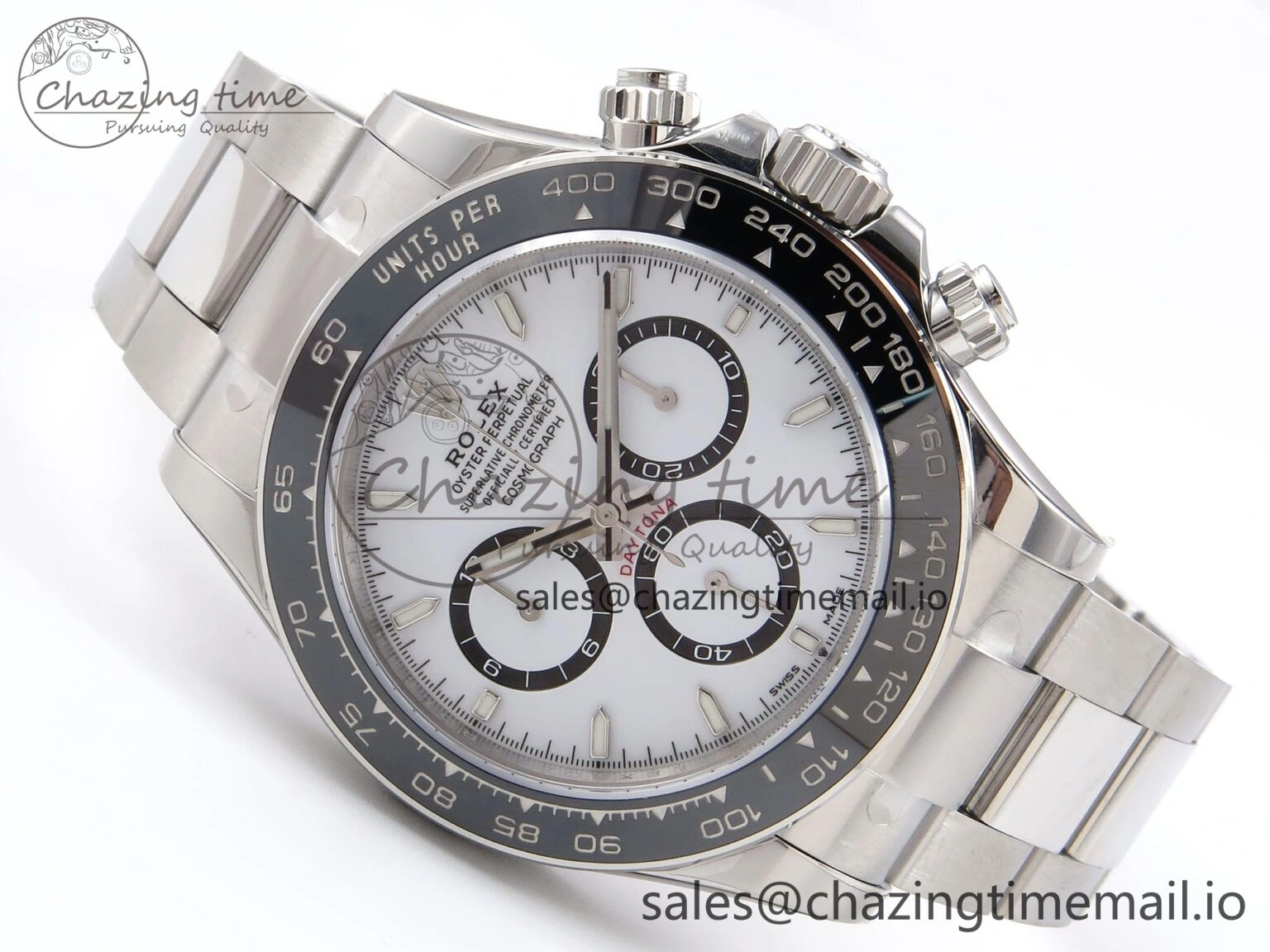 Daytona 126500 ZF 1:1 Best Edition 904L Steel White Dial on SS Braclet SH4131