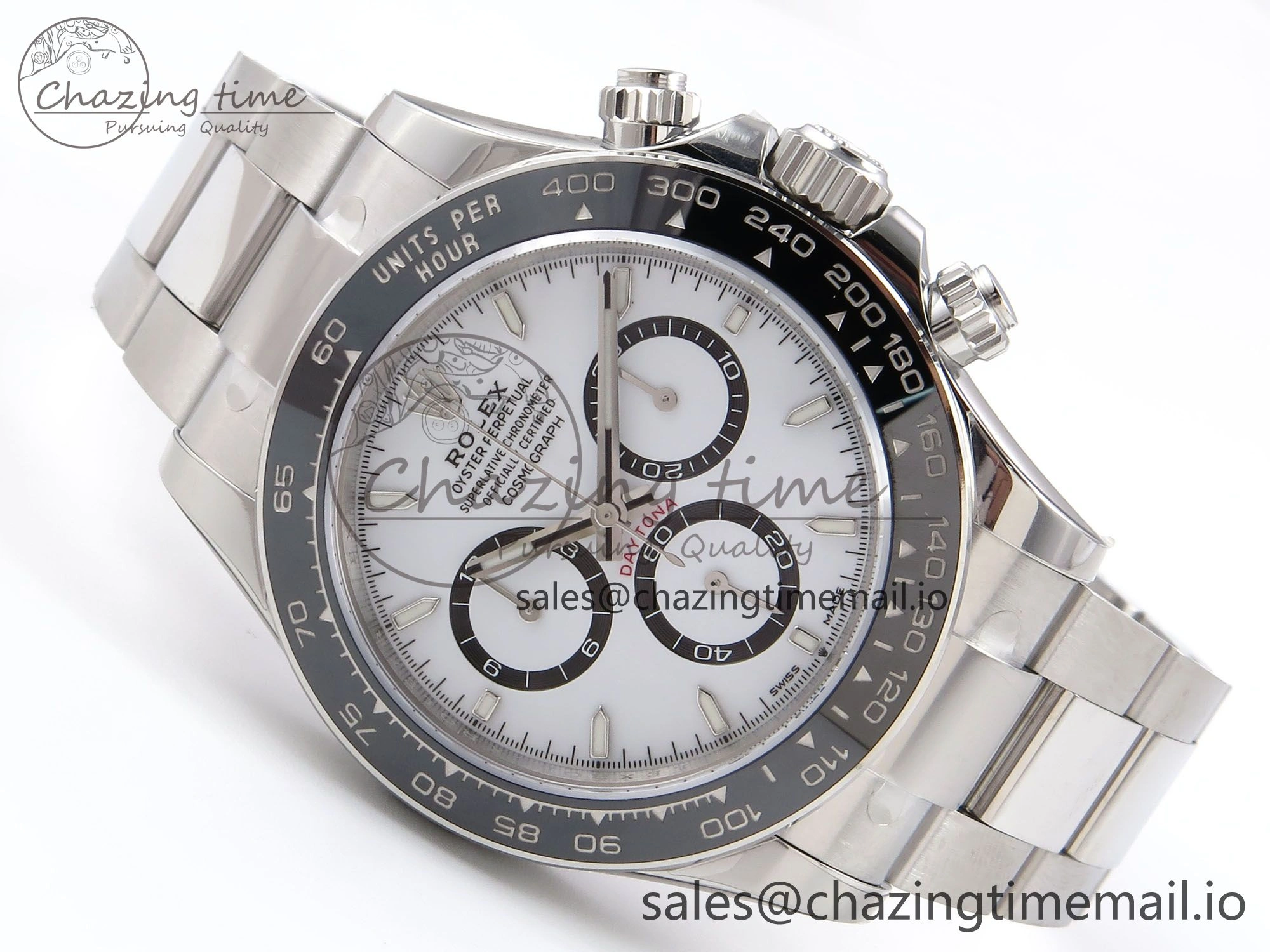 Daytona 126500 ZF 1:1 Best Edition 904L Steel White Dial on SS Braclet SH4131