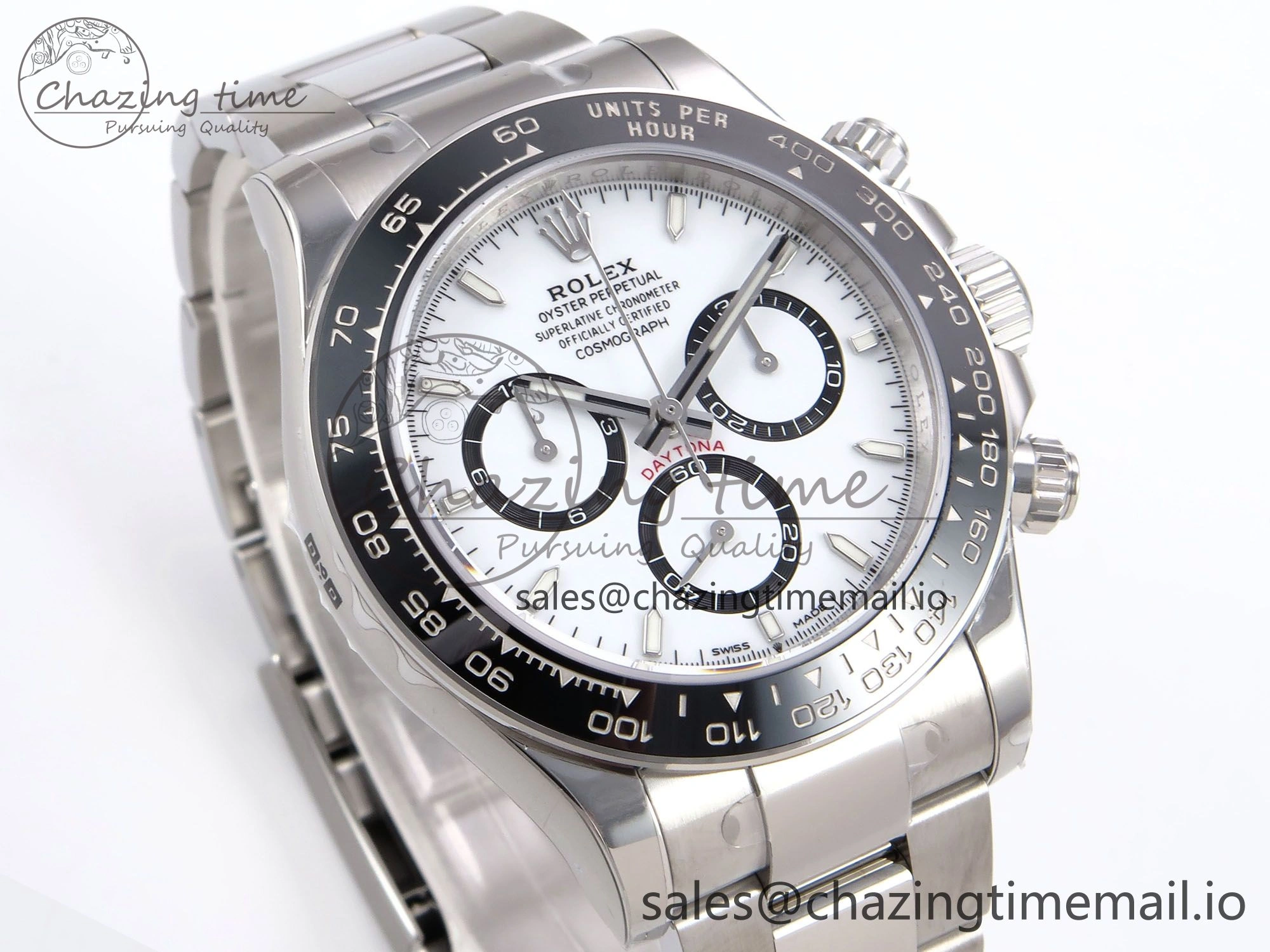 Daytona 126500 ZF 1:1 Best Edition 904L Steel White Dial on SS Braclet SH4131